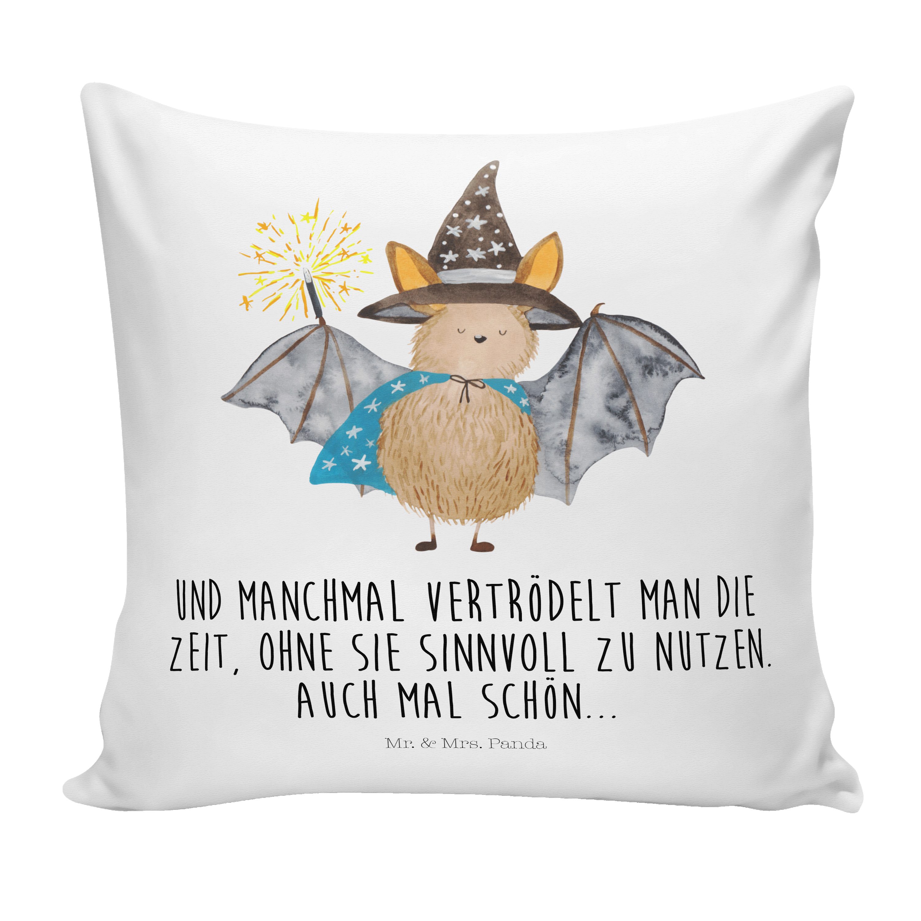 Mr. & Mrs. Panda Dekokissen Fledermaus Zauberer Weiß Geschenk