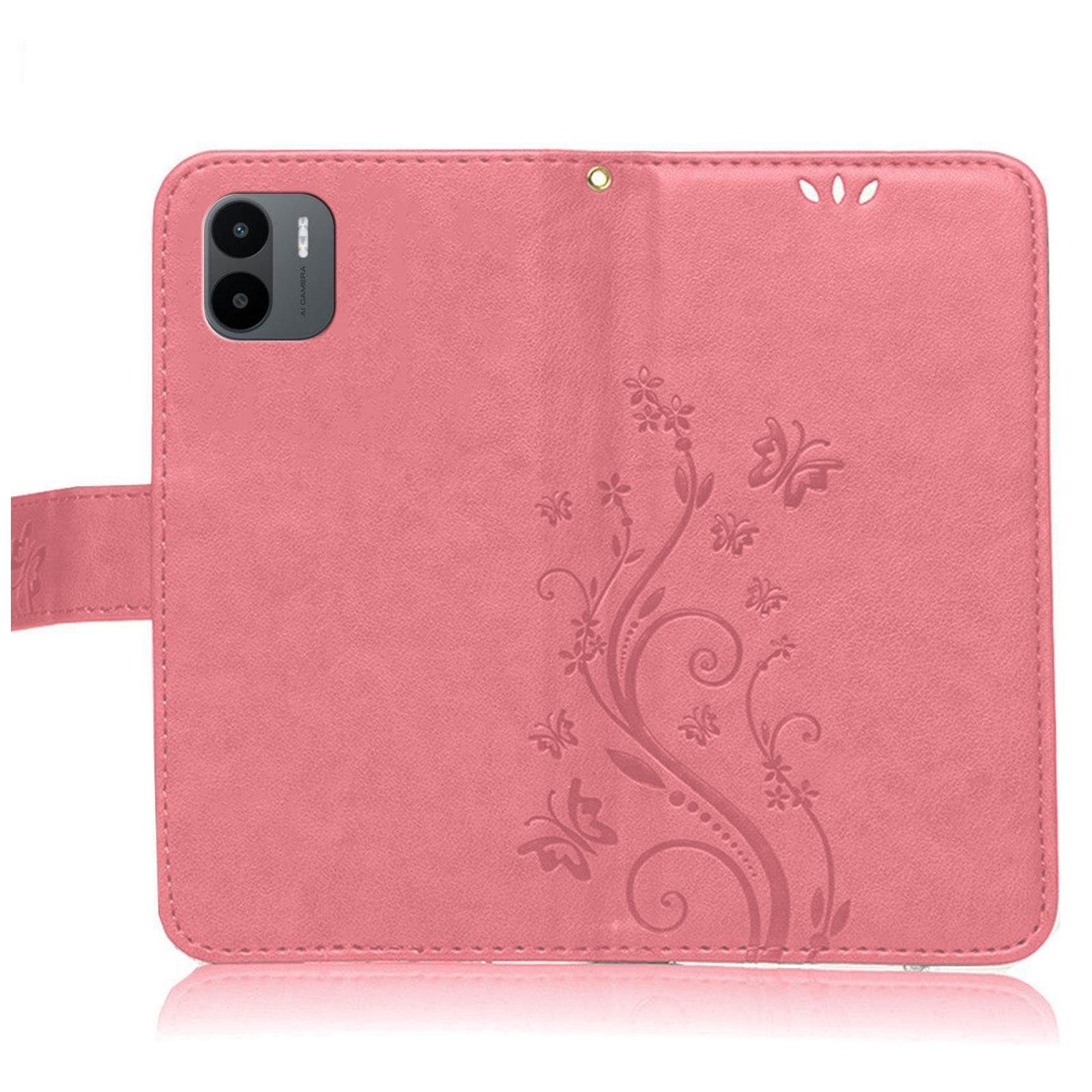 Numerva Handyhülle Bookstyle Flower für Xiaomi Redmi A1, Handy Tasche Schutzhülle Klapphülle Flip Cover mit Blumenmuster
