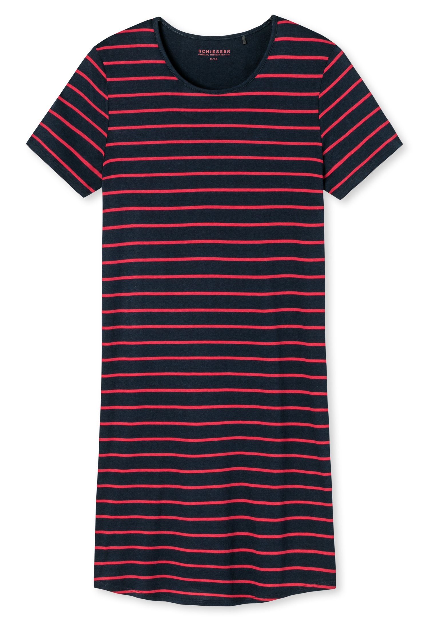 Schiesser Nachthemd Sleepshirt 1/2 navy/rot Arm