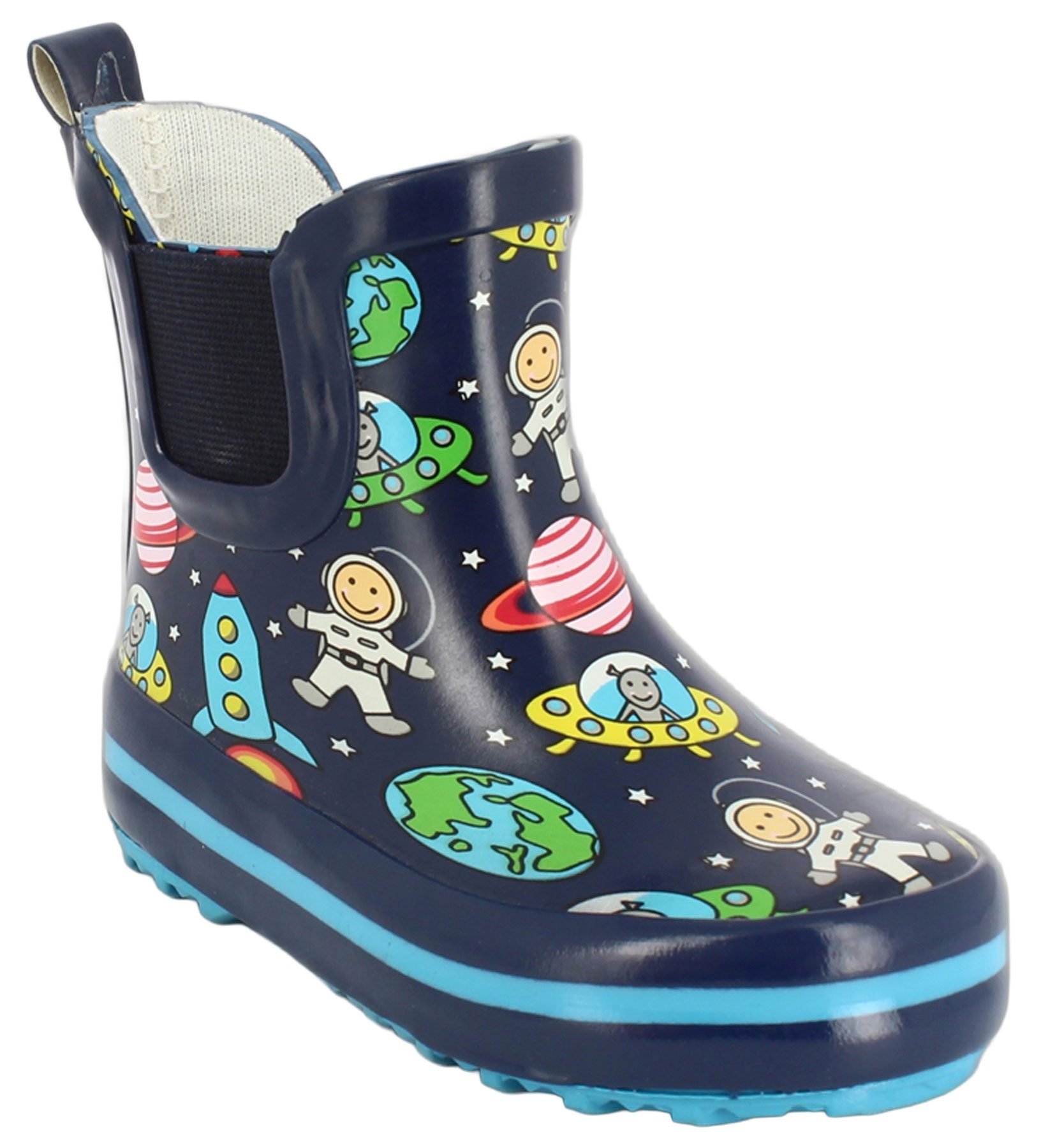 Beck Kleinkinder Gummistiefel Space Gummistiefel (wasserdichte Kurzstiefel, für trockene Füße bei Regenwetter) herausnehmbare Innensohle, weicher flexibler Natu – Bild 4 von 5