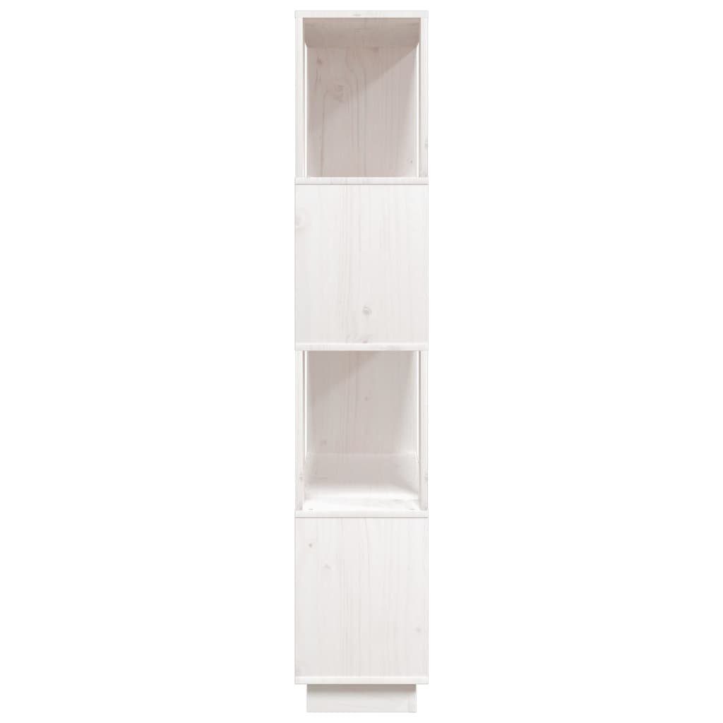 Massivholz Bücherregal/Raumteiler Kiefer, 1-tlg. 80x25x132 vidaXL Weiß Bücherregal cm