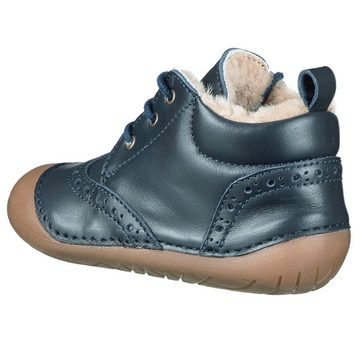 Ocra Ocra Schuhe Lauflernschuhe Krabbelschuhe 340 pflanz. geg. mit Lammfell Blau Schnürschuh