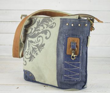 Sunsa Umhängetasche Nachhaltige Jeans Tasche. Damen Umhängetasche mit Mandala Motiv