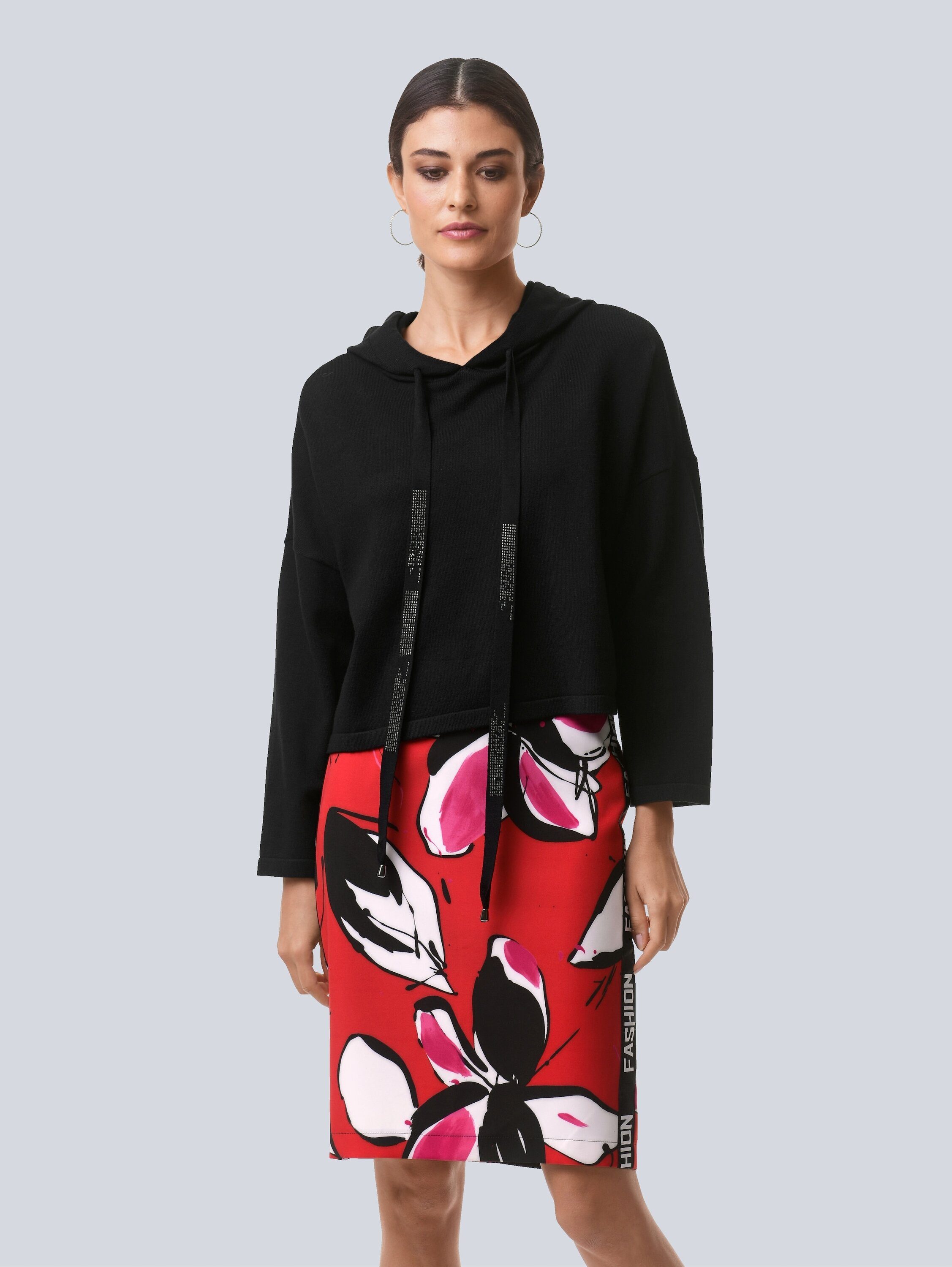 Alba Moda Midirock Rock mit floralem Dessin