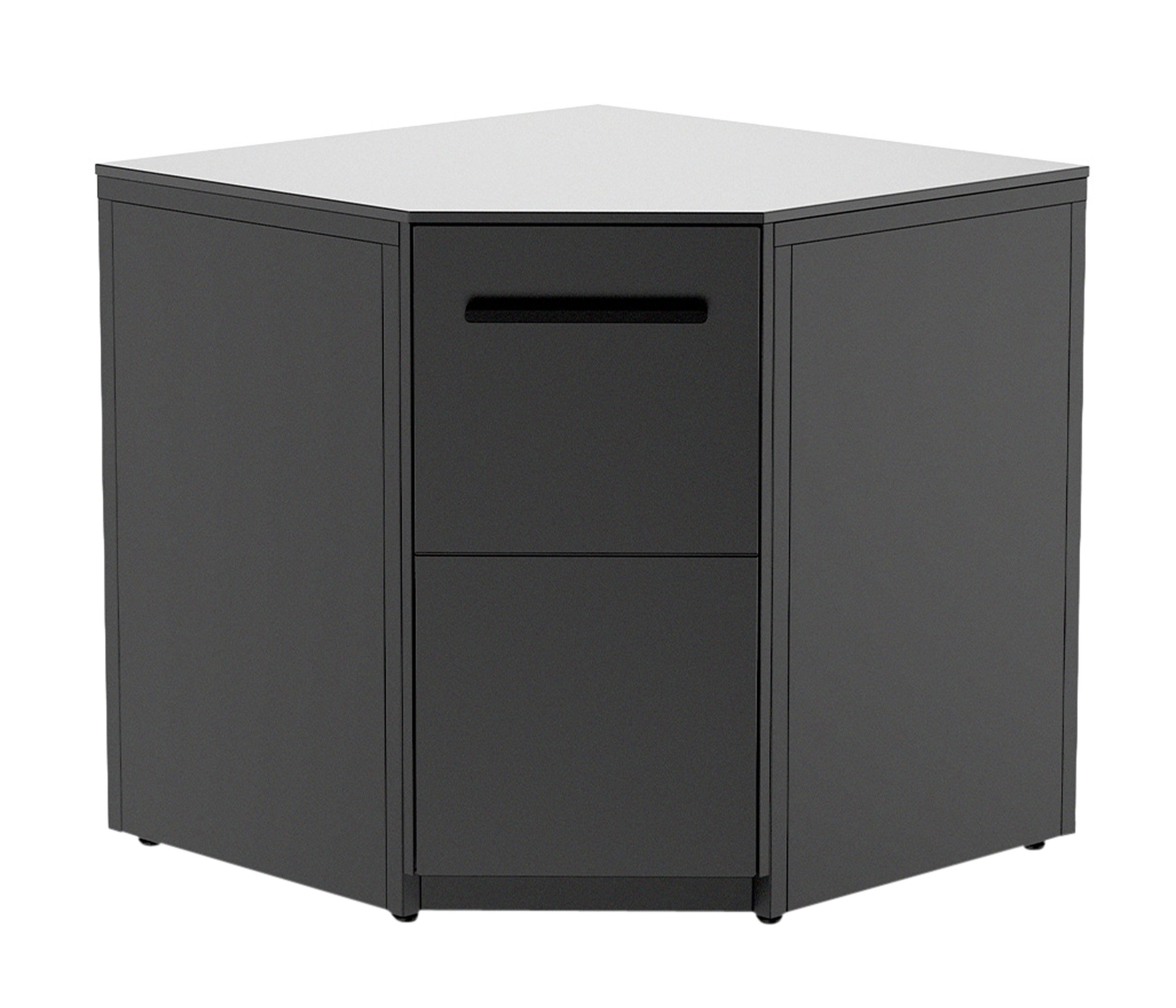 COZZE Outdoor-Küche Eckmodul Elements, mit HPL Platte, 90 x 90 x 90 cm, Stahl, schwarz, flexibel erweiterbares Modul der Cozze® Outdoor-Küche