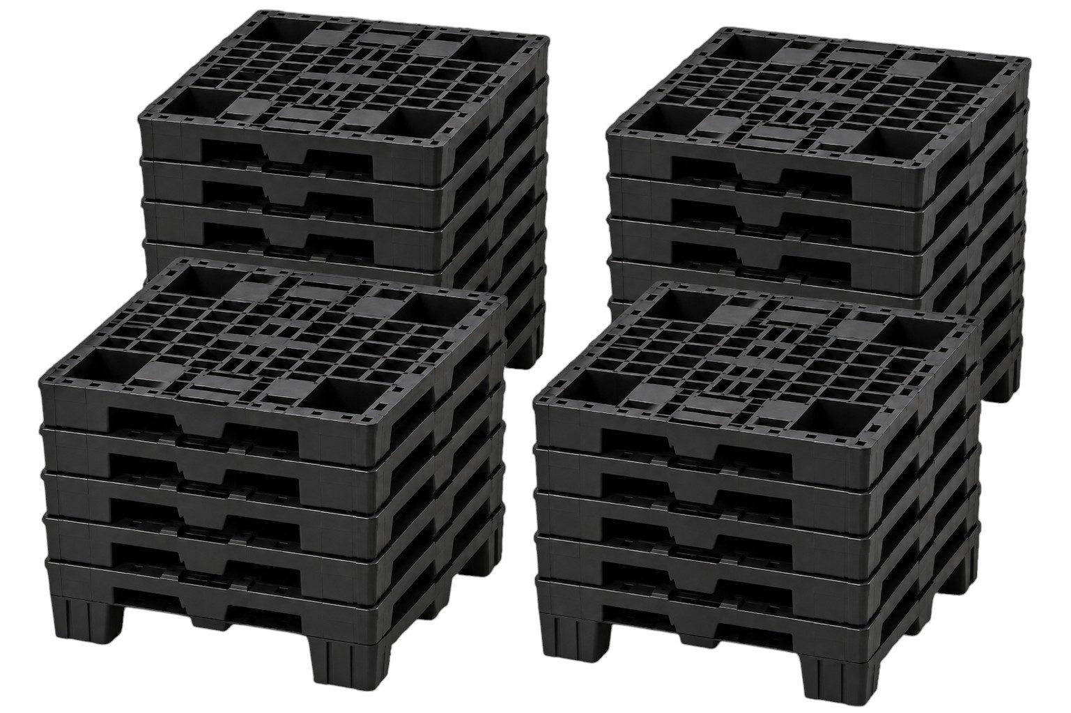 Logiplast Dekopalette 20 Stück Kunststoffpalette 60 x 40 cm 1/4 Europalettenmaß Displaypalet