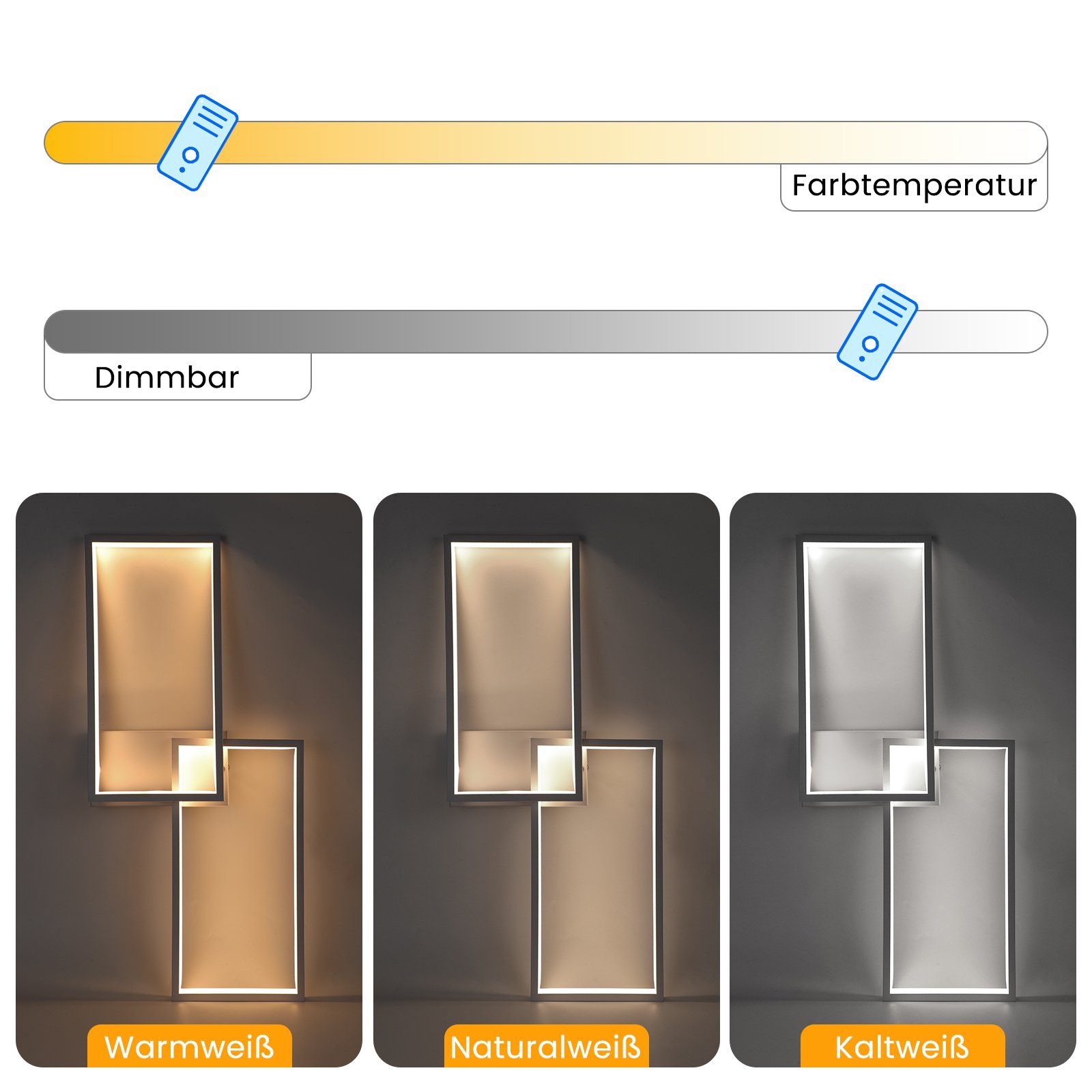 ZMH LED Deckenleuchte Whonzimmer mit Fernbedienung günstig online kaufen