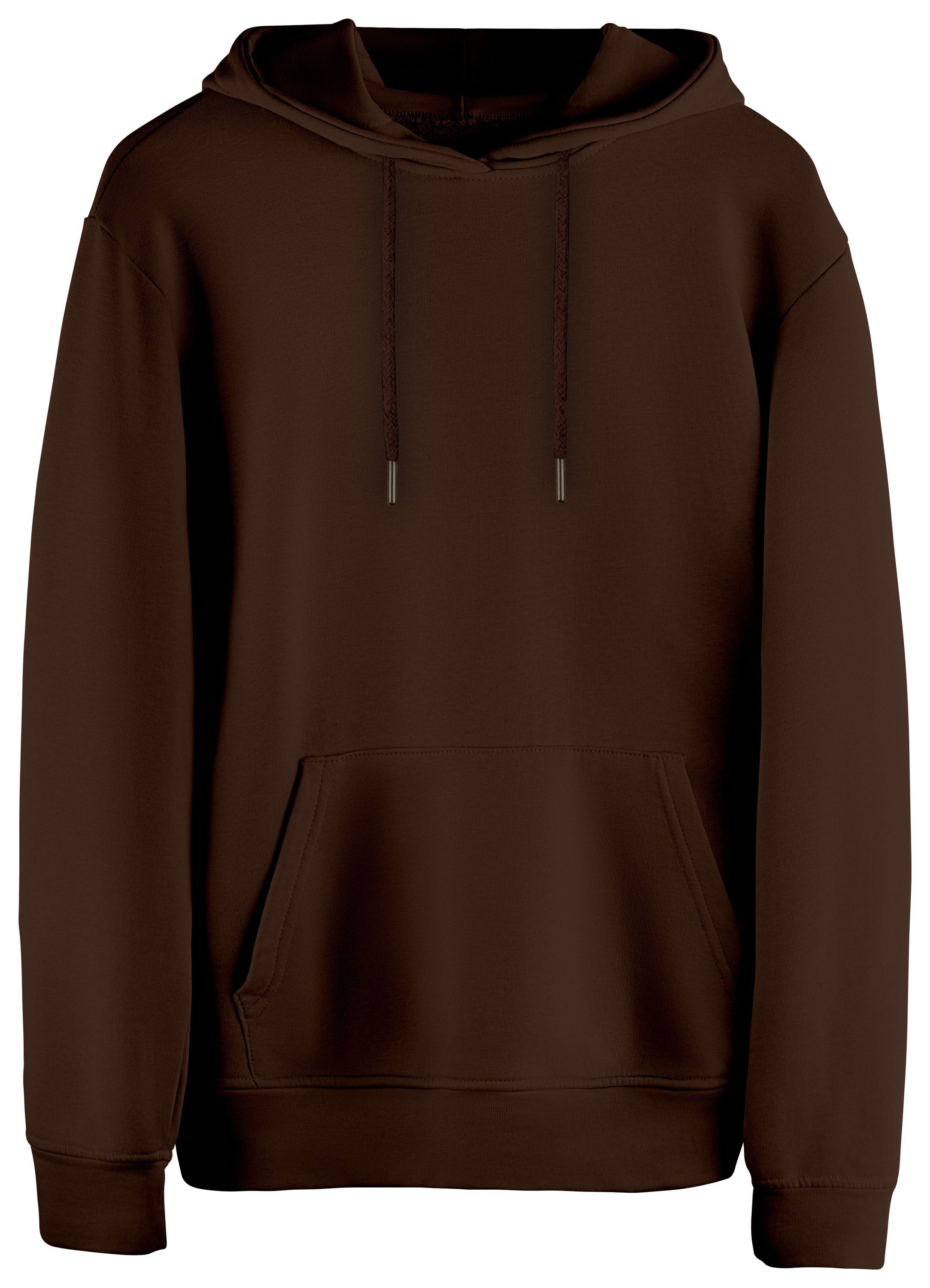 Cotton Prime® Hoodie Kapuzensweatshirt mit weichem Innenfleece braun