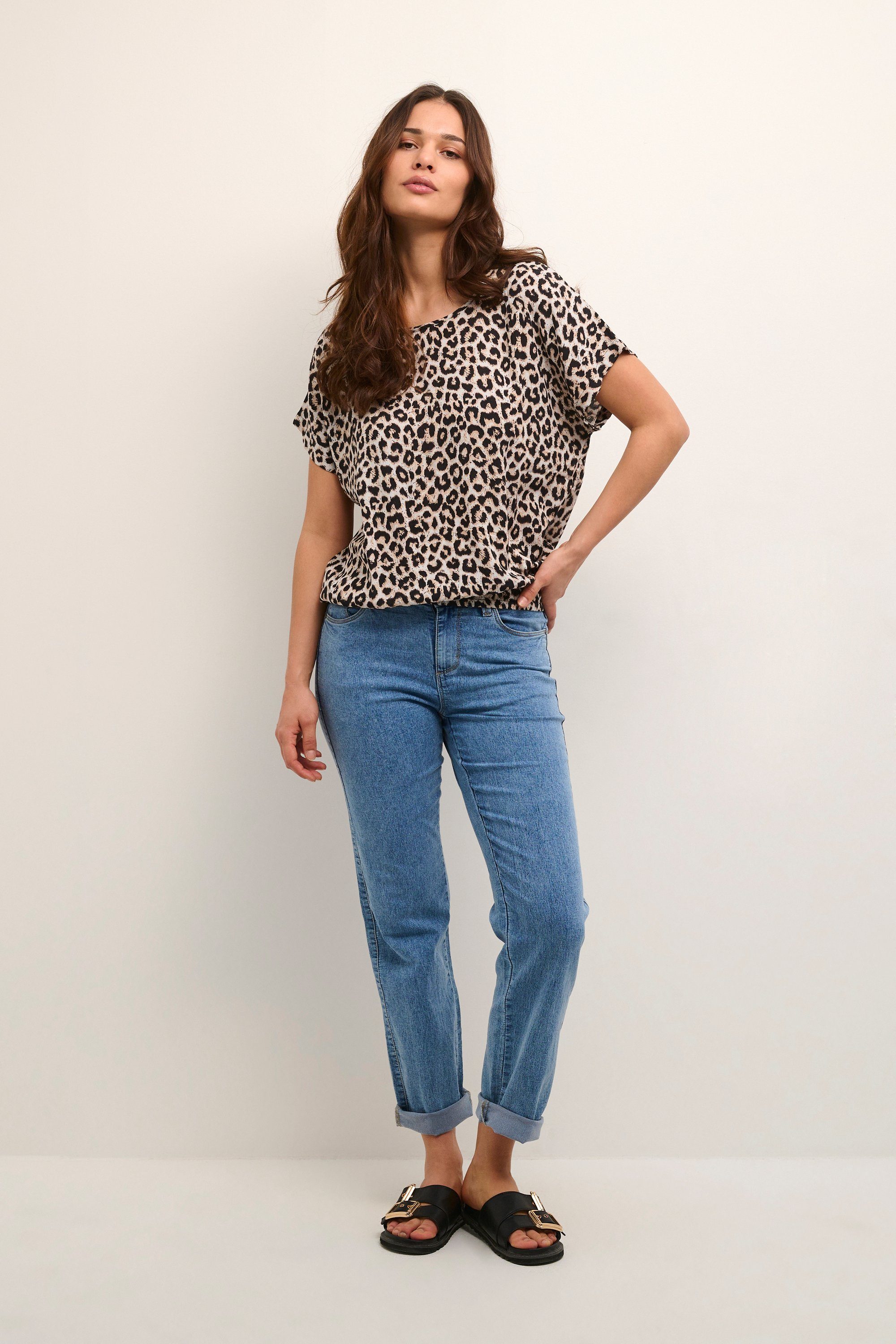 KAFFE Kurzarmbluse Kurzarm-Bluse KAvilia