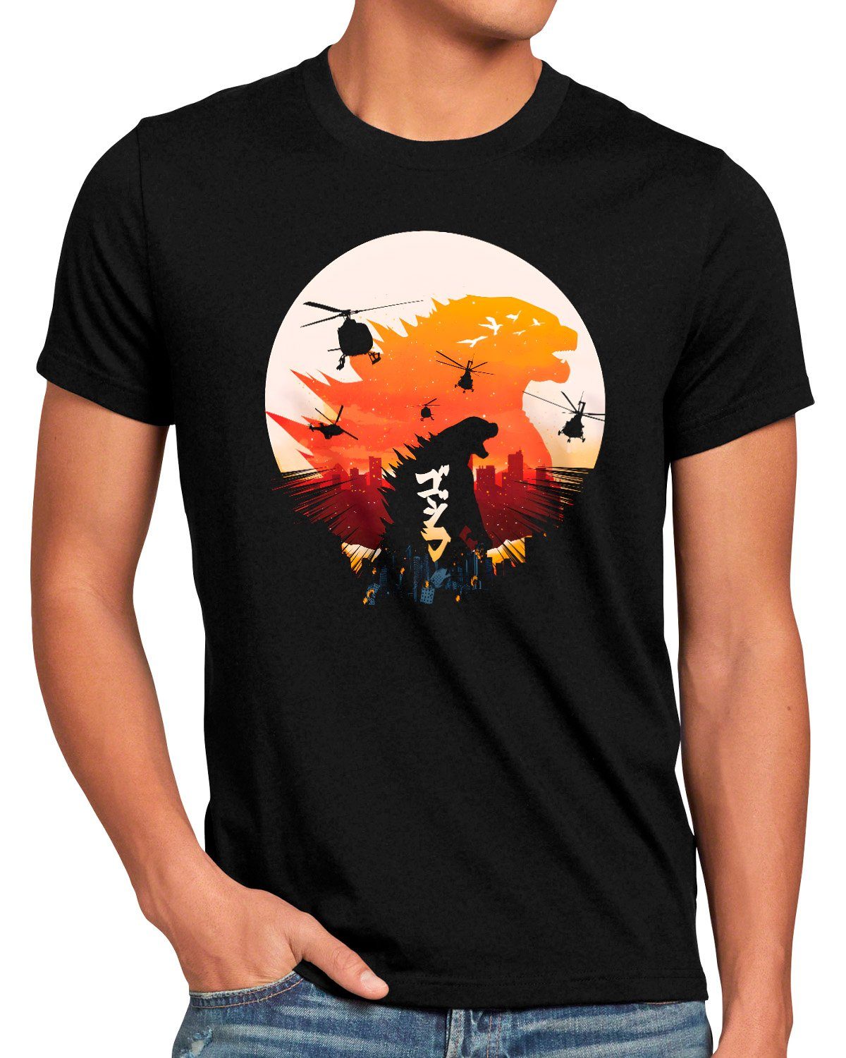 style3 T-Shirt Gojira Sunset godzilla gojira japan monster nippon tokio tokyo