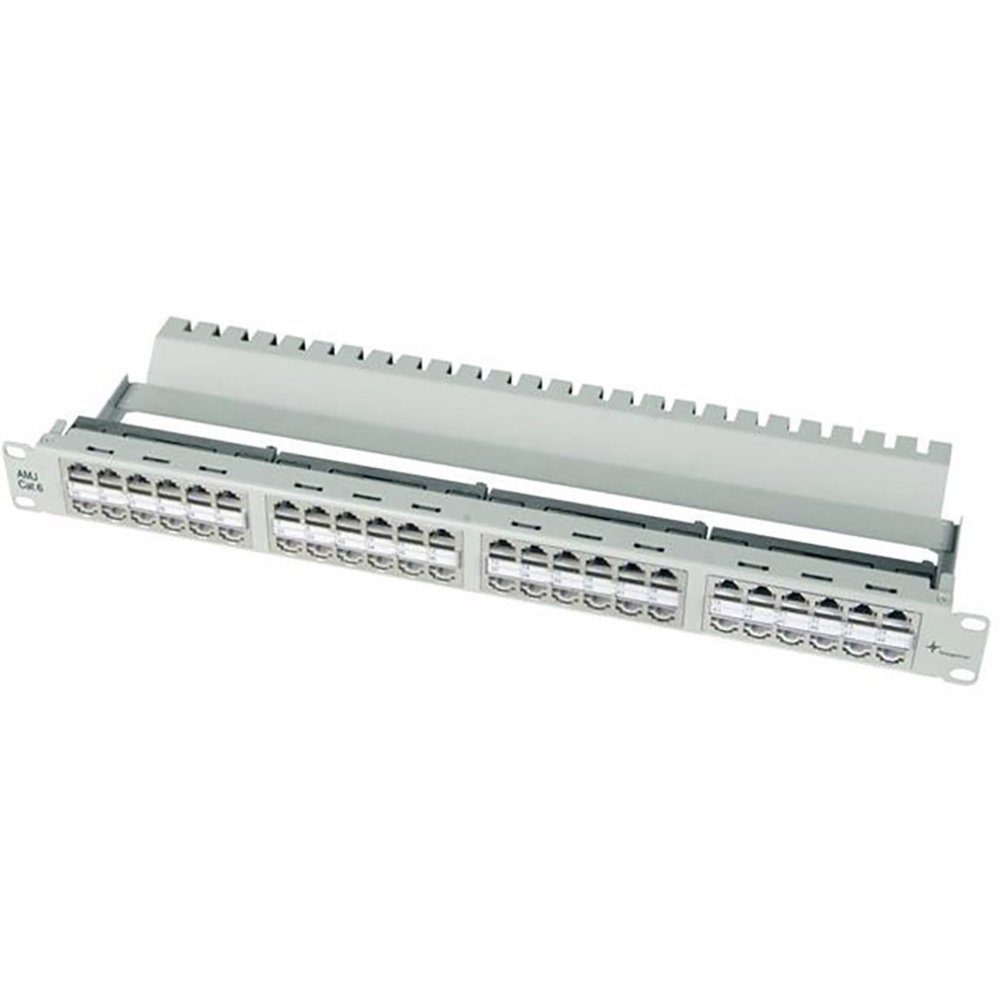 Telegärtner 100007036 LWL-Patchpanel 48 Port CAT 6a 1 HE Netzwerk-Patch-Panel