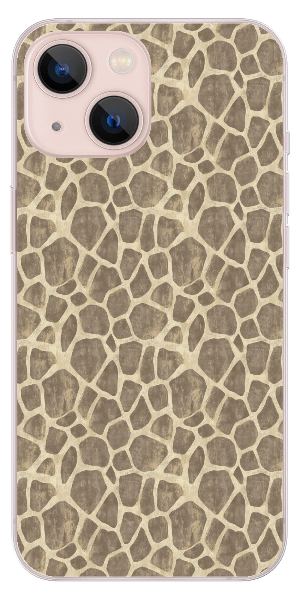 MuchoWow Handyhülle für Apple iPhone 13 Giraffe - Muster - Beige - Braun, Smartphone-Bumper, Print, Handy Schutzhülle Dünn