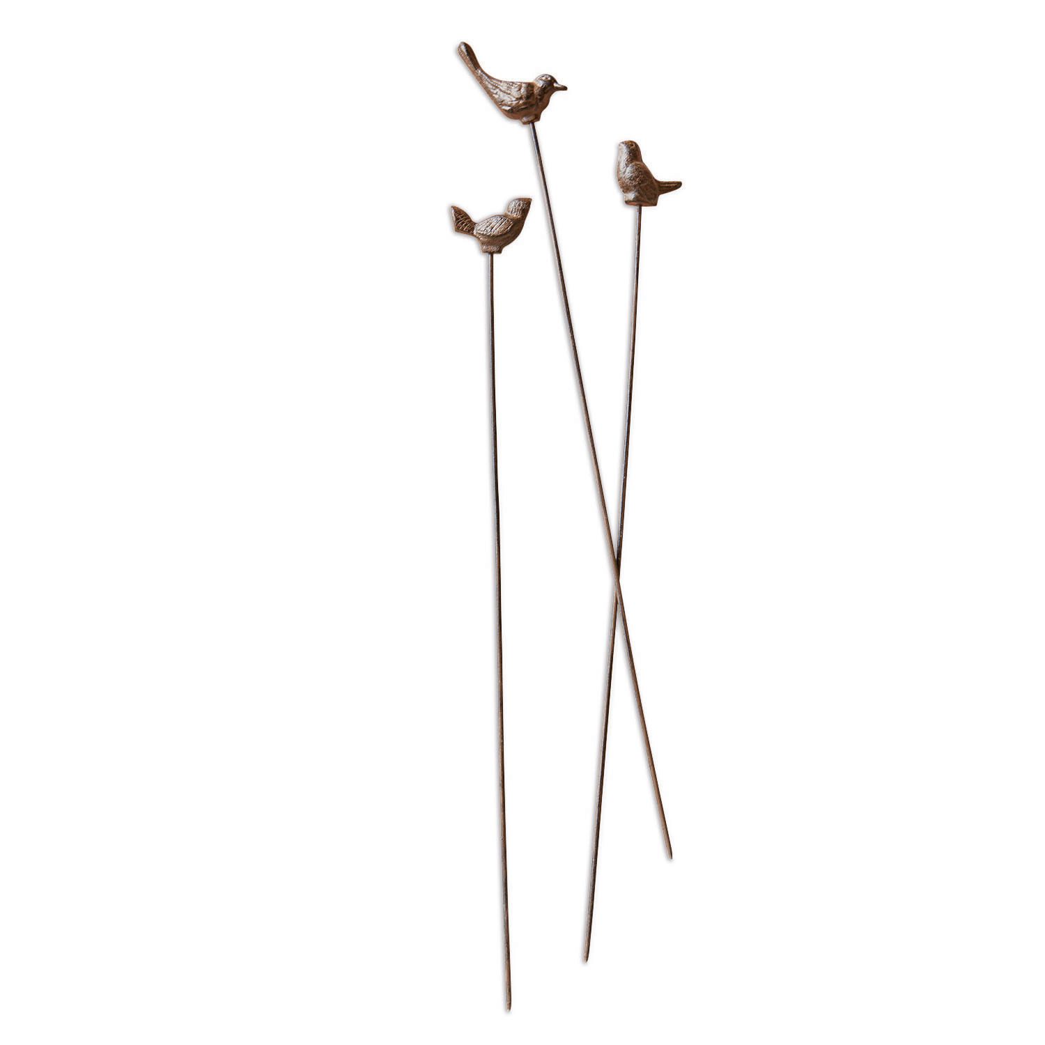 Mirabeau Gartenstecker Gartenstab 3er Set Laver antikbraun
