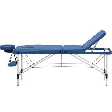 Physa Massageliege Massageliege klappbar Massagebank Massagetisch Holzrahmen 180 kg blau