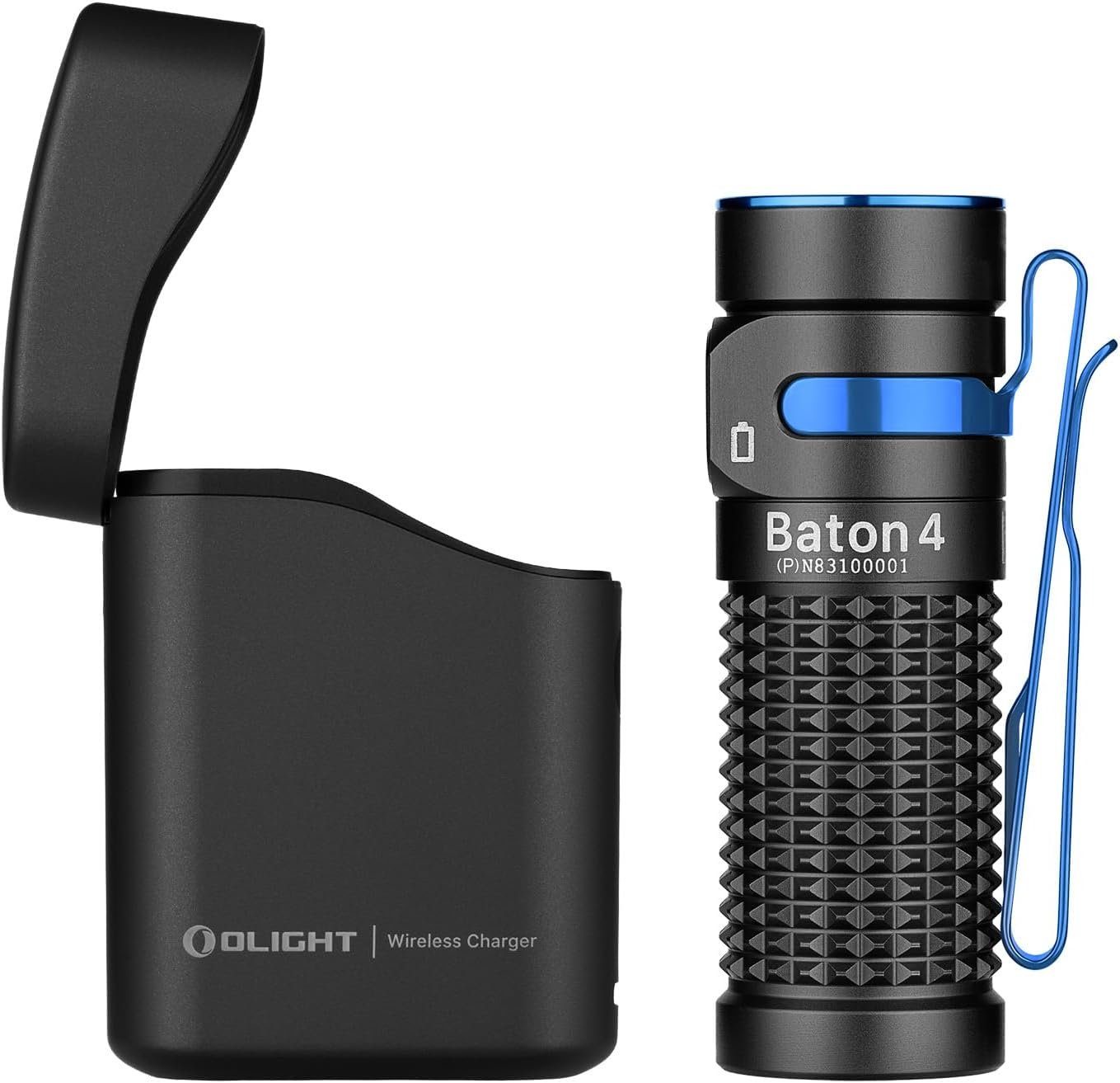 Premium Baton Olight Schwarz 4 Taschenlampe - Aufladbare Edition OLIGHT Taschenlampe