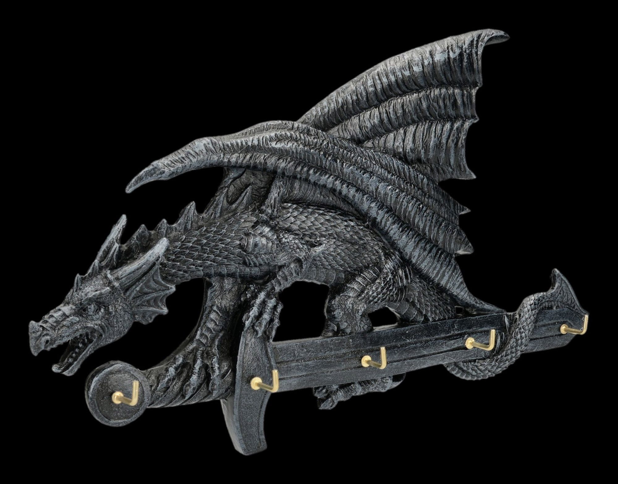 Figuren Shop GmbH Schlüsselbrett Drachen Schlüsselbrett – Fantasy Wanddeko günstig online kaufen