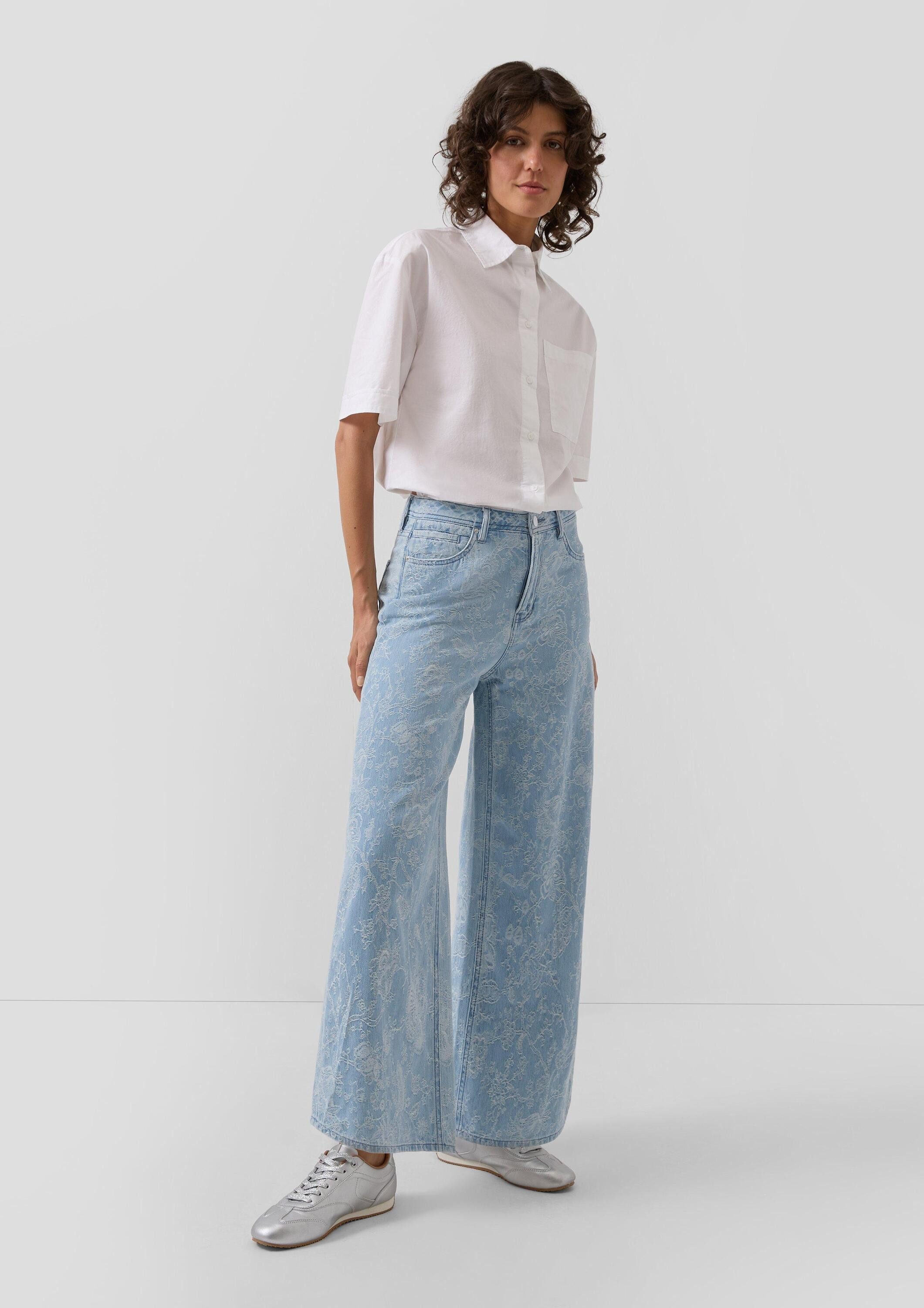 s.Oliver Weite Jeans Jeans-Hose SURI Culotte Jeans Suri / Regular Fit / High Rise / Wide Leg
