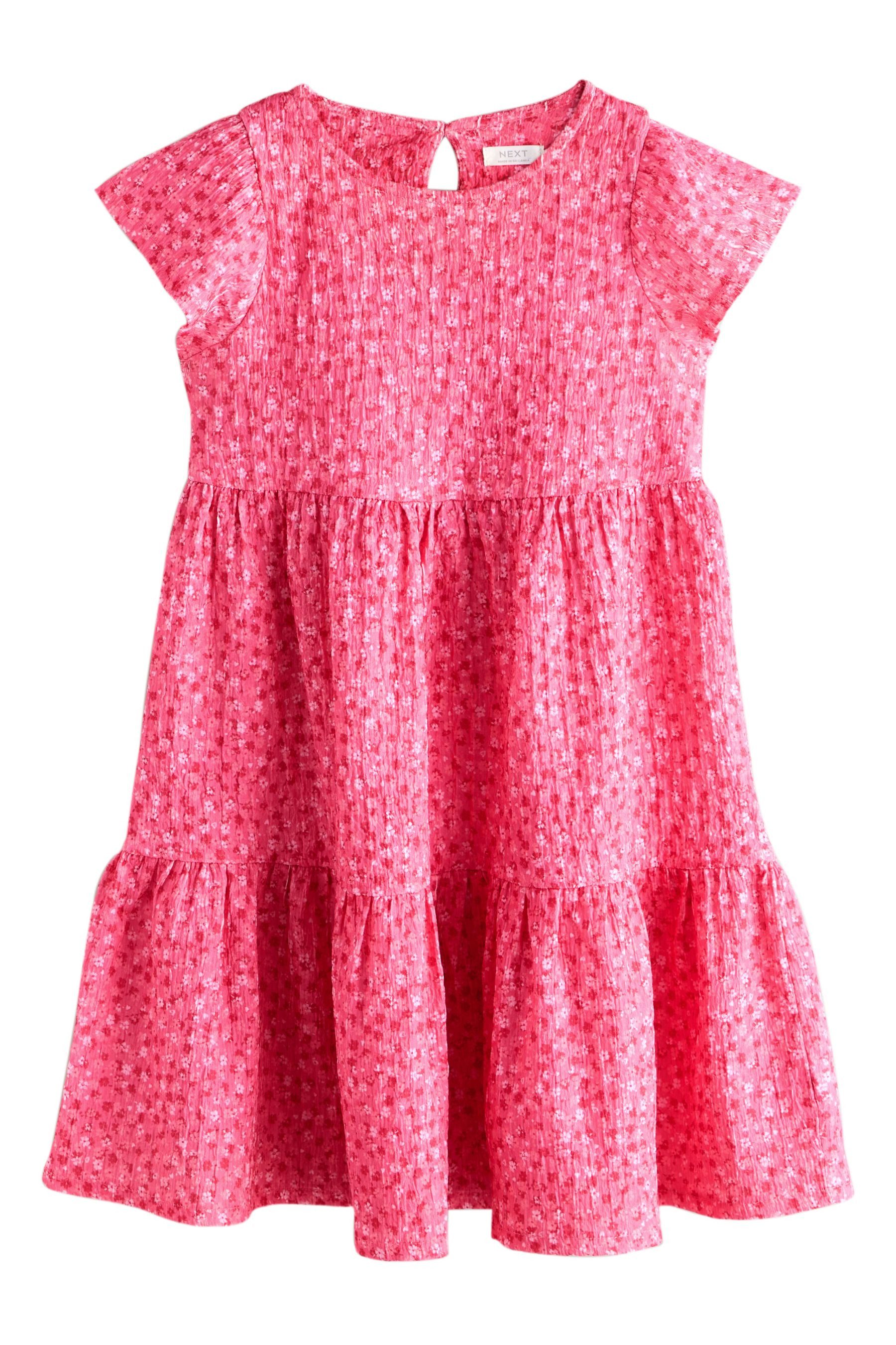 Next Jerseykleid Kleid in Knitteroptik mit Engelsärmeln (1-tlg)