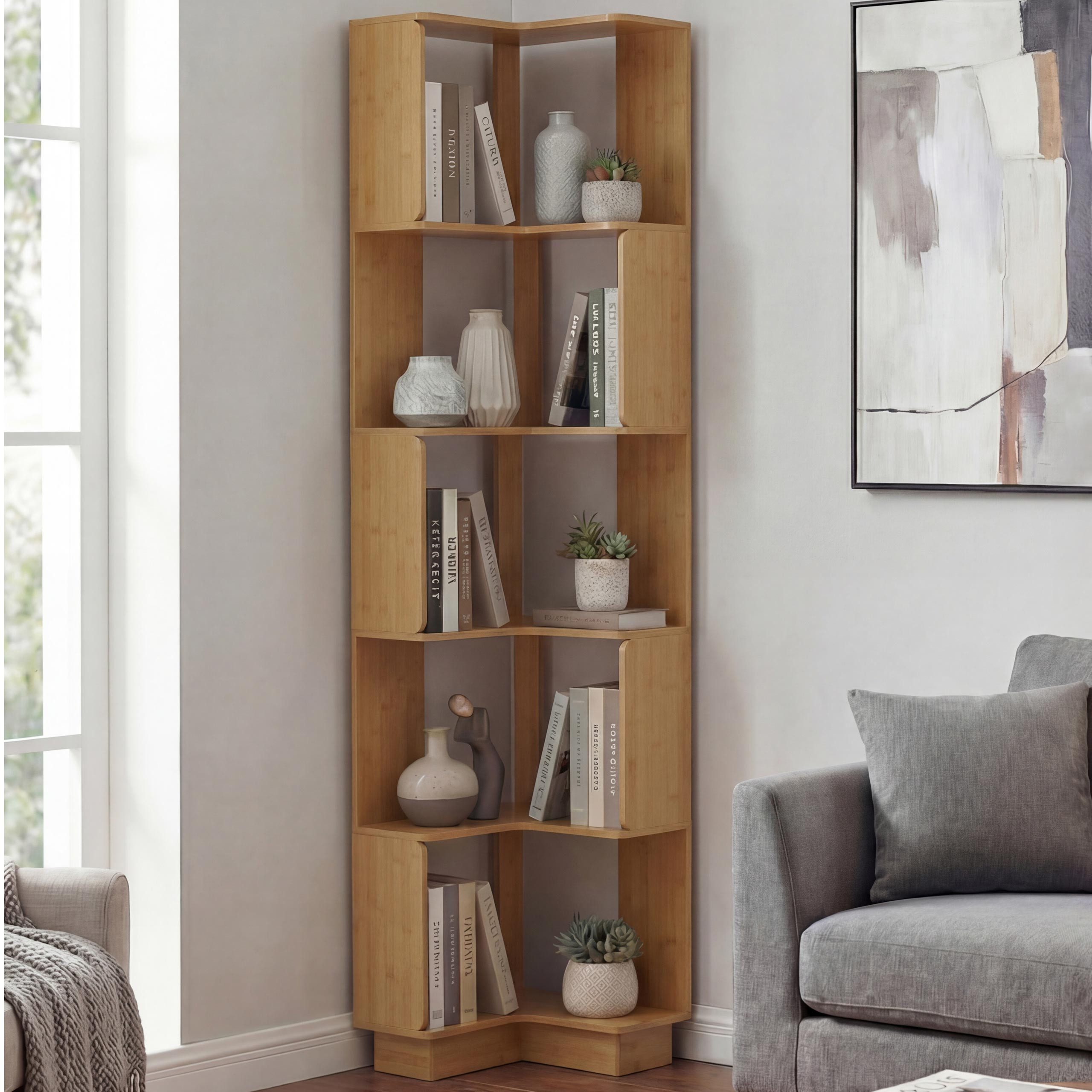 MCW Eckregal MCW-P53, Fünf offene Ablageflächen, Stabiler Stand