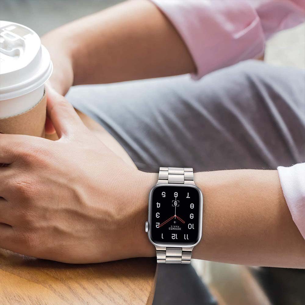 Silber 38 Smartwatch-Armband Armband mit Metall mm, Edelstahlarmband Apple Lubgitsr Kompatibel Watch