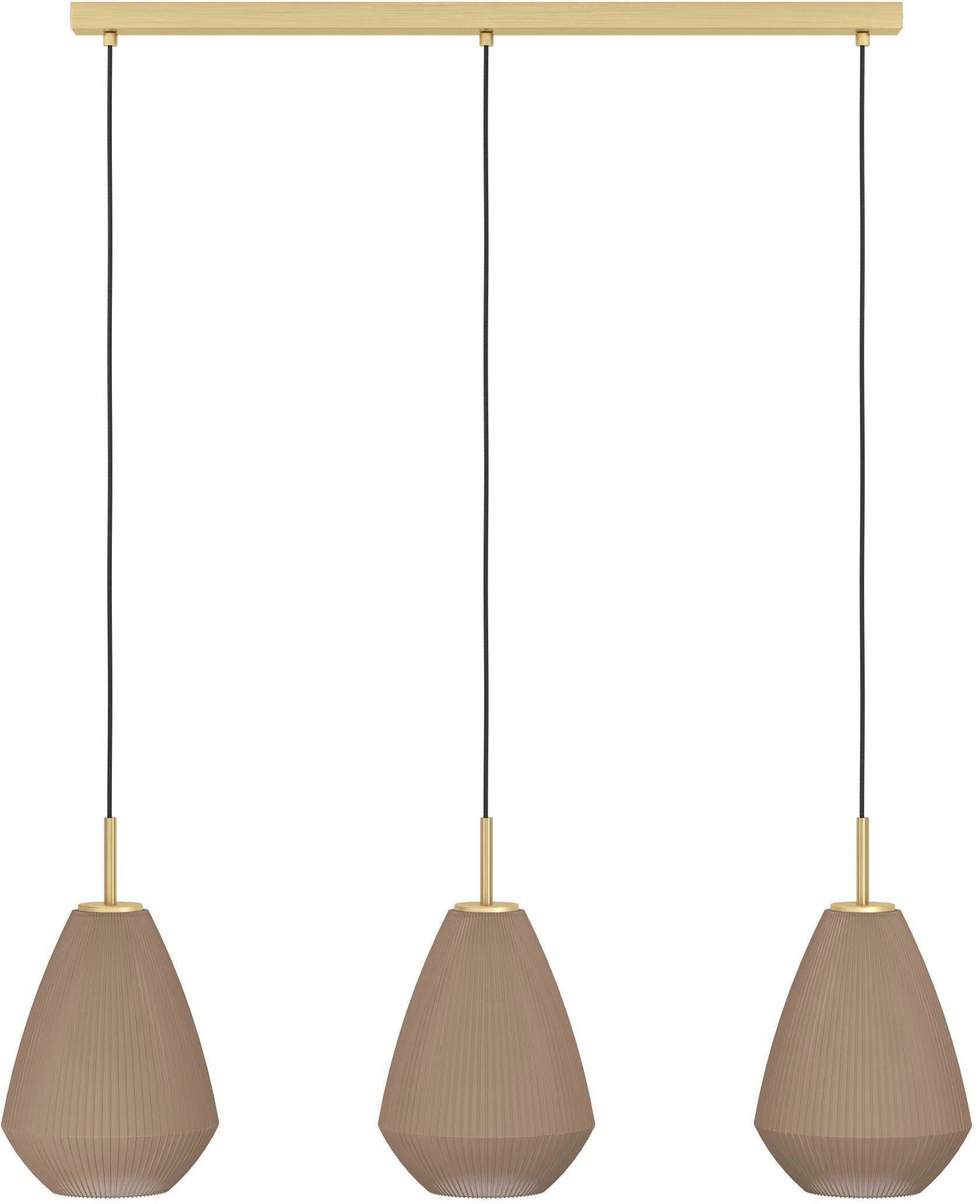 EGLO Hängeleuchte Caprarola Pendellampe, messing, Hängeleuchte, Esszimmerlampe, Lampe, ohne Leuchtmittel, Esszimmerlampe, Hängeleuchte mit E27 Fassung, 90 cm