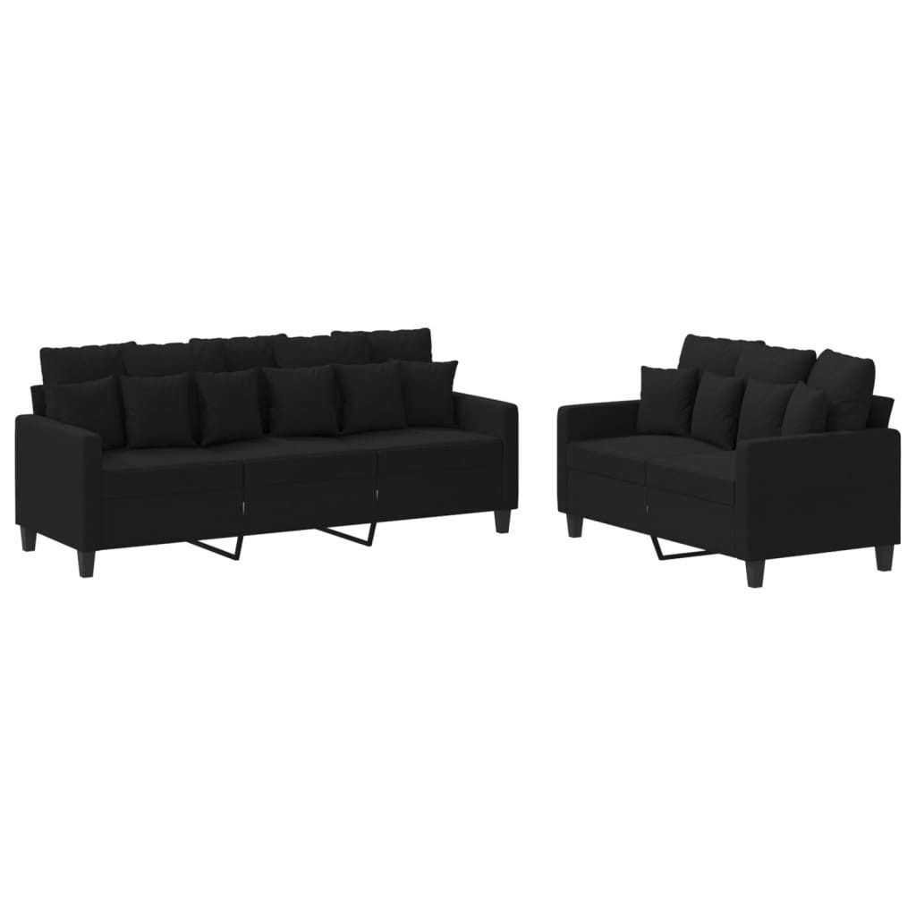 vidaXL Sofa 2-tlg. Sofagarnitur mit Kissen günstig online kaufen