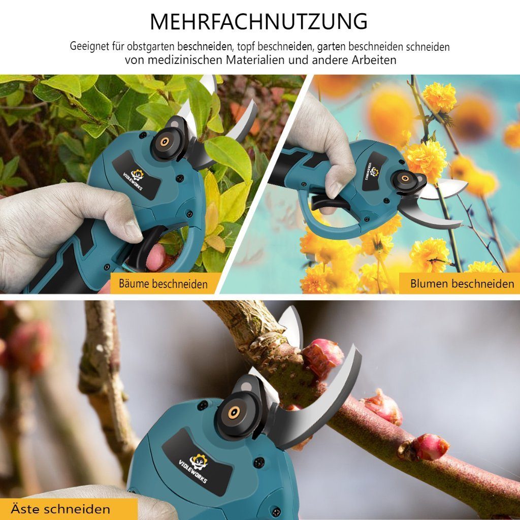 Insma Akku-Astschere, 30mm Gartenschere Bürstenlose Strauchschere günstig online kaufen