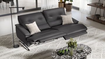 Sofanella 3-Sitzer 3-Sitzer PERLO Echtleder Designersofa Ledercouch