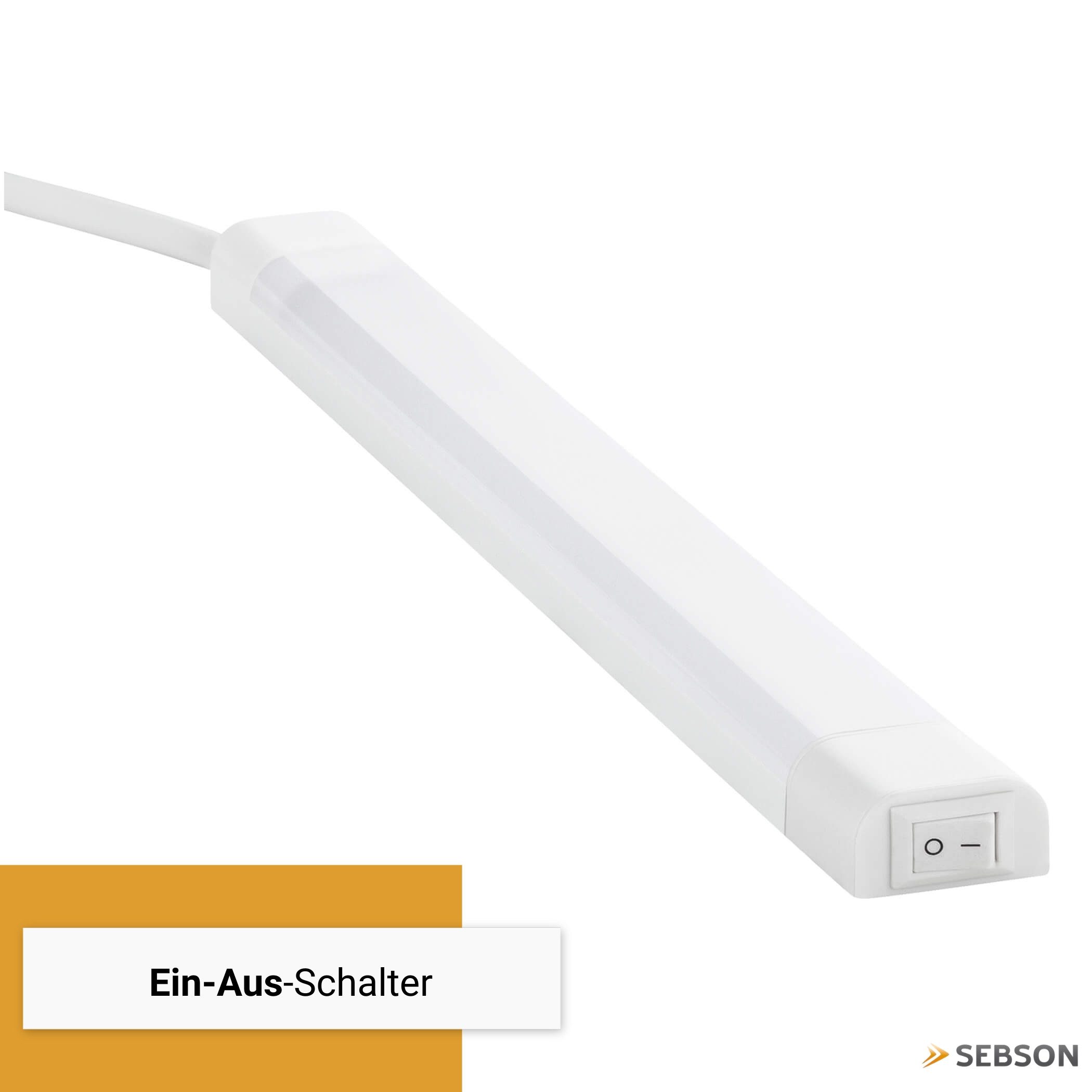 SEBSON Aufbauleuchte LED Unterbauleuchte 30cm, 4W, 300lm, neutralweiß, Stecker & Schalter – Bild 4 von 5