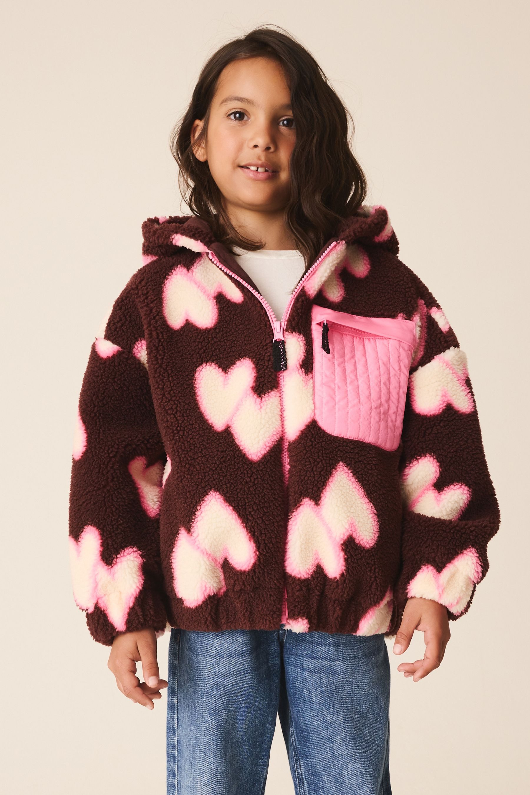 Next Kapuzenfleecejacke Kapuzenjacke aus Plüsch (1-St)