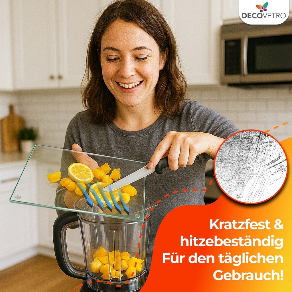 Decovetro Schneidebrett Decovetro Schneidebrett Glas, 40x30cm, Glass Cutting Board, Glass
