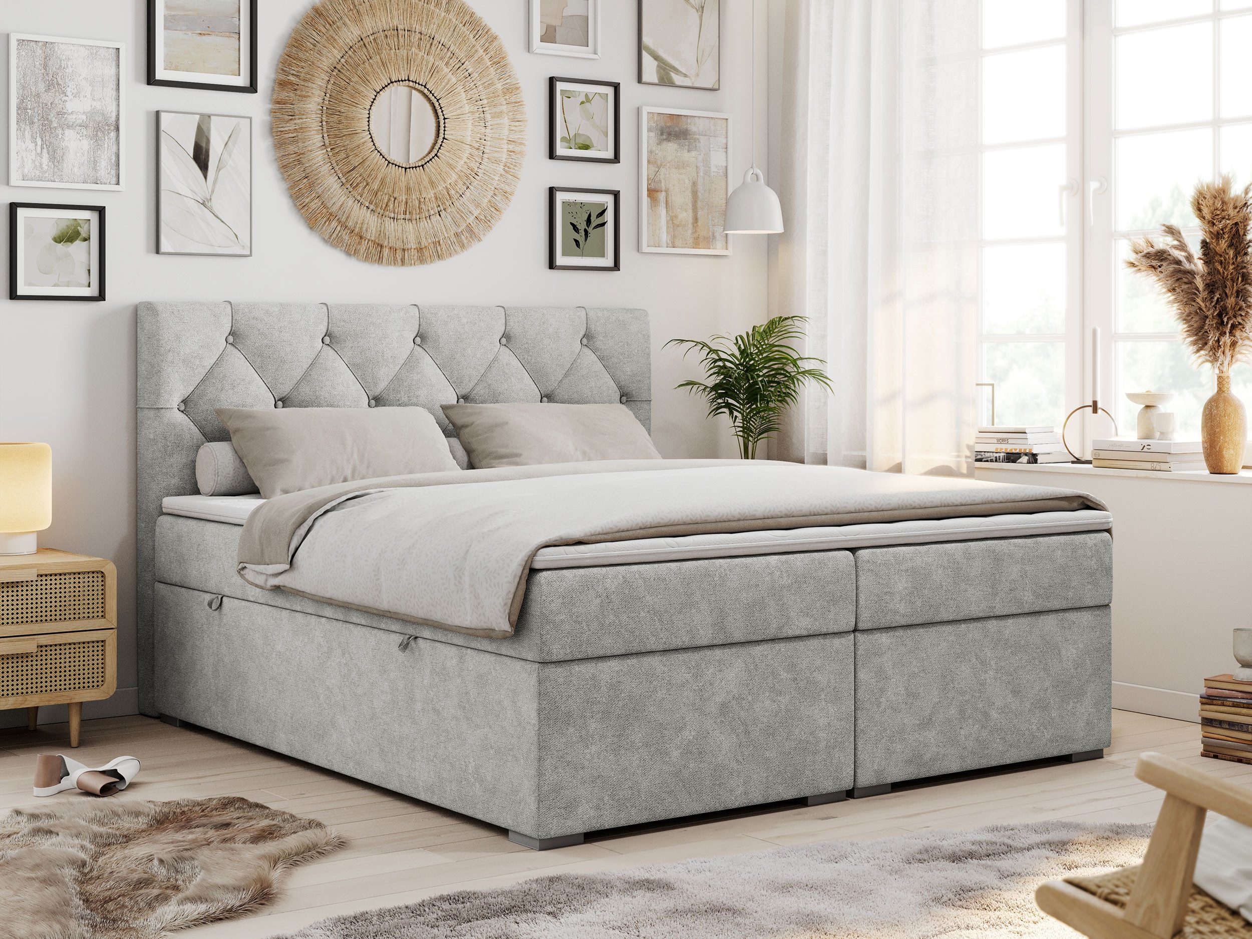 MKS MÖBEL Boxspringbett ALDA (Set, Packung, günstig online kaufen