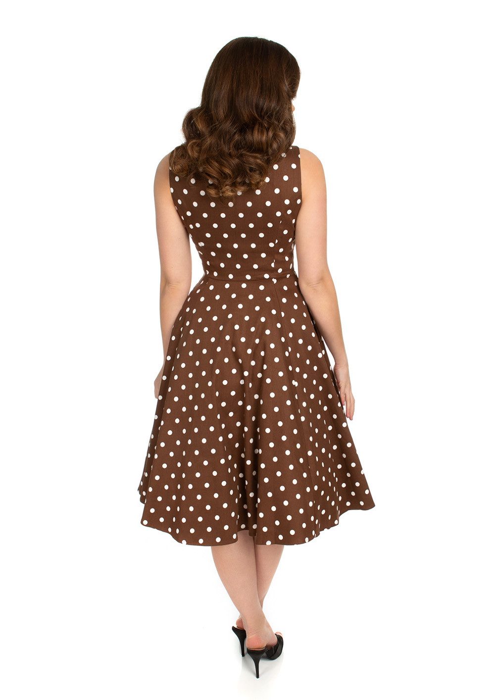 Hearts & Roses London A-Linien-Kleid Cindy Polka Dot Swing Dress Rockabella Vintage Retro – Bild 4 von 5