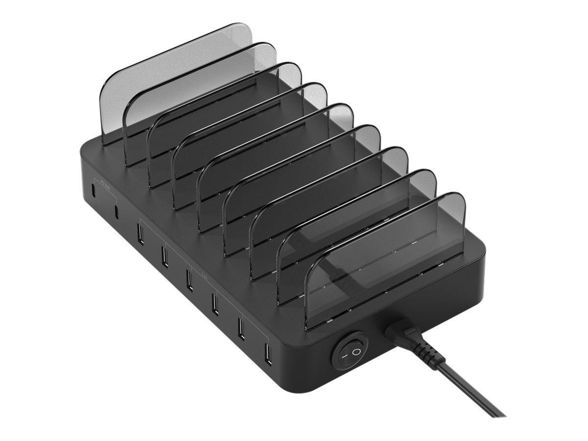 Conceptronic CONCEPTRONIC Ladegerät 8Port 75W,2xUSB-C/6xUSB-A PD Desktop Universal-Ladegerät