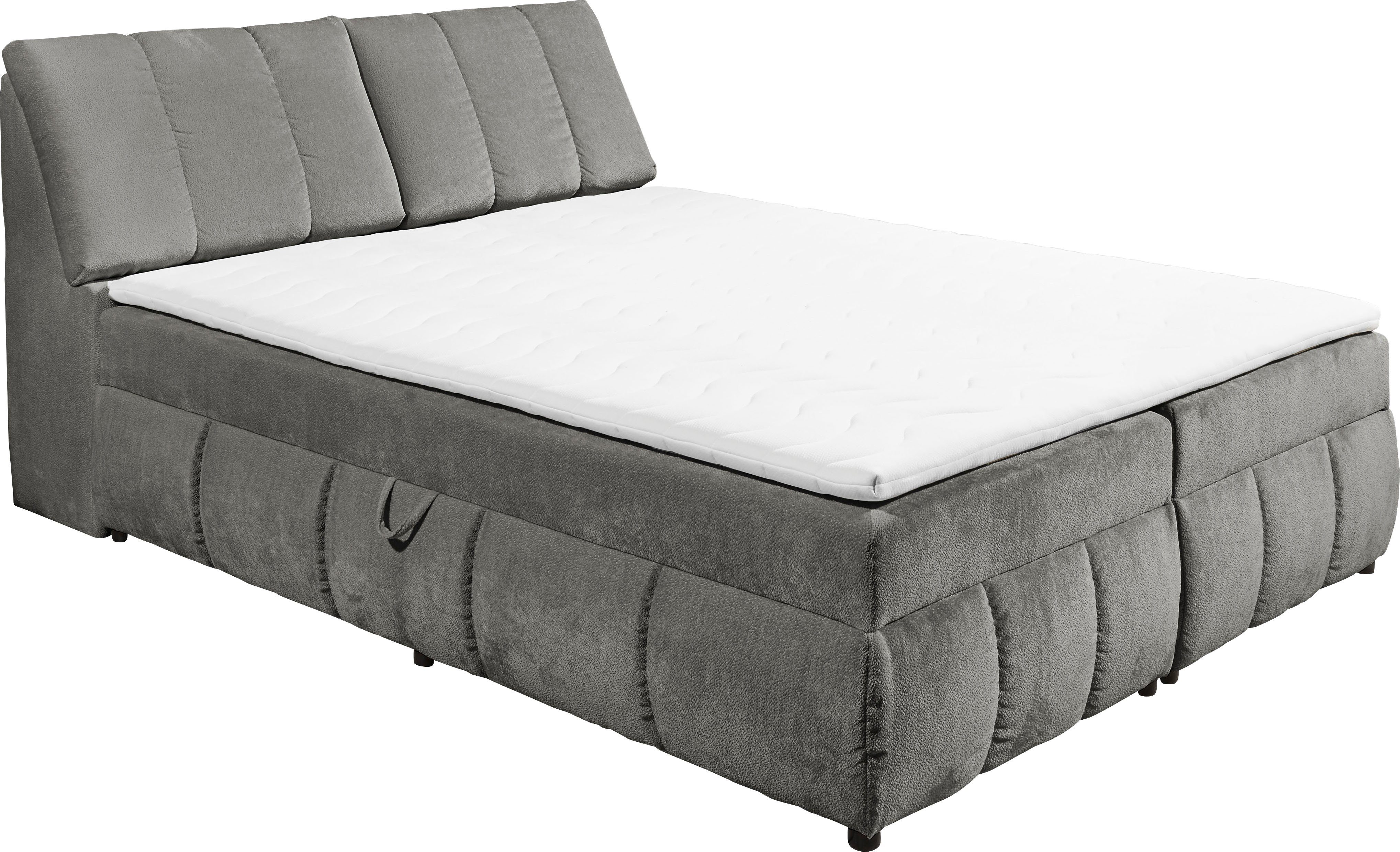 ED EXCITING DESIGN Boxbett "Valencia" inkl. Bettkasten und Stauraum im Kopf günstig online kaufen