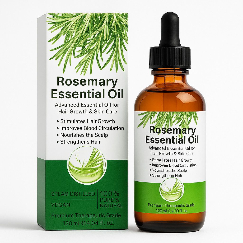 NexGen Beauty & Accessories Stimulationsöl Rosmarin Haaröl Bio Vegan – Ätherisches Öl für Haarwachstum 120ml, 1-tlg., Fördert Haarwachstum & reduziert Haarausfall