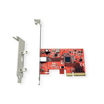 ROLINE PCI-Express-Karte, USB 3.2 Gen 2x2, 1 Port Typ C Computer-Adapter