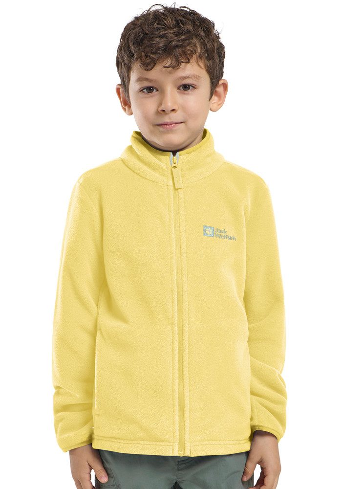 Jack Wolfskin Fleecejacke TAUNUS JACKET K hochschließender Kragen, mit Reißverschluss, atmungsaktiv, winddicht