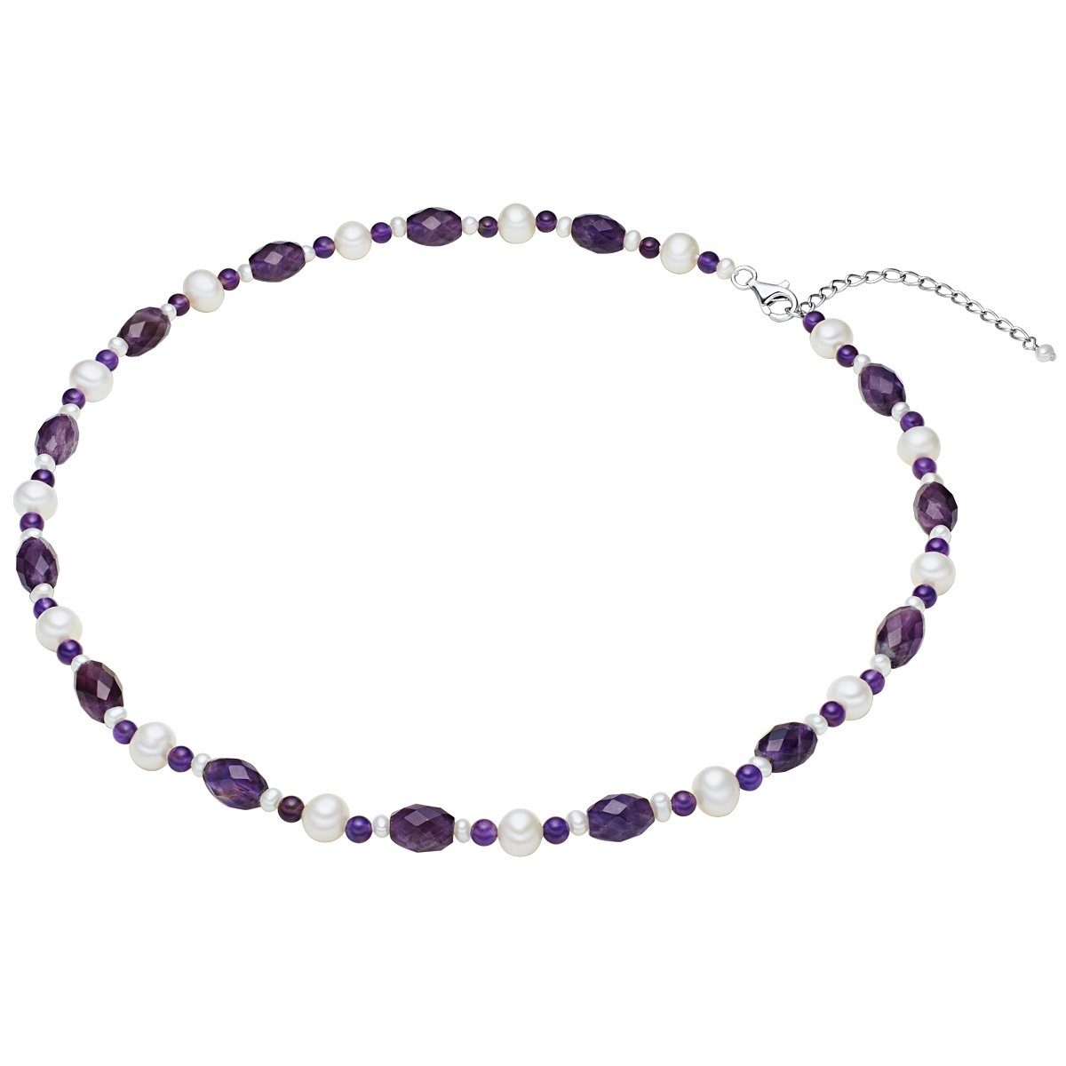 Valero Pearls Perlenkette silber, aus Süßwasser-Zuchtperlen