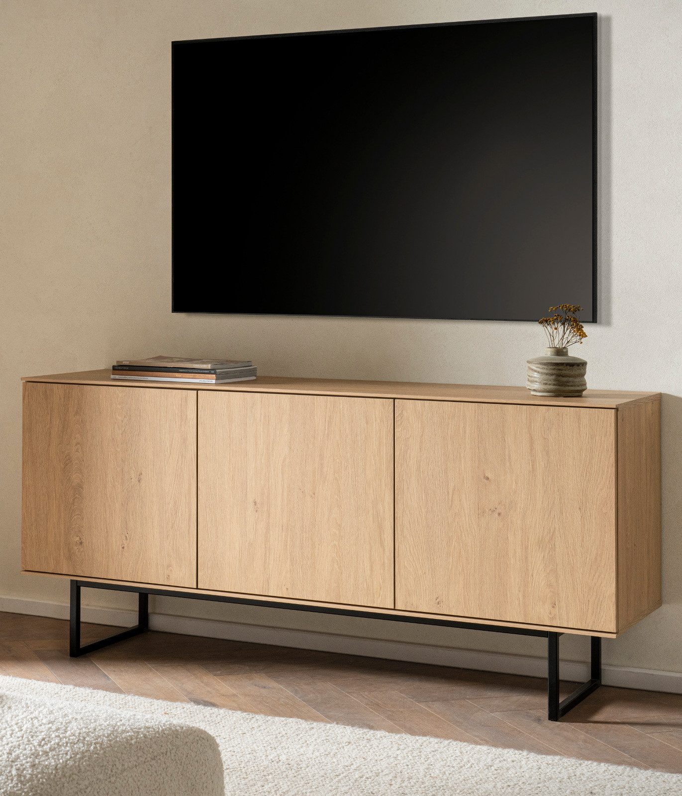 Furn.Design Lowboard Breda (TV Unterschrank in Eiche Dekor, BxH 150 x 70 cm günstig online kaufen