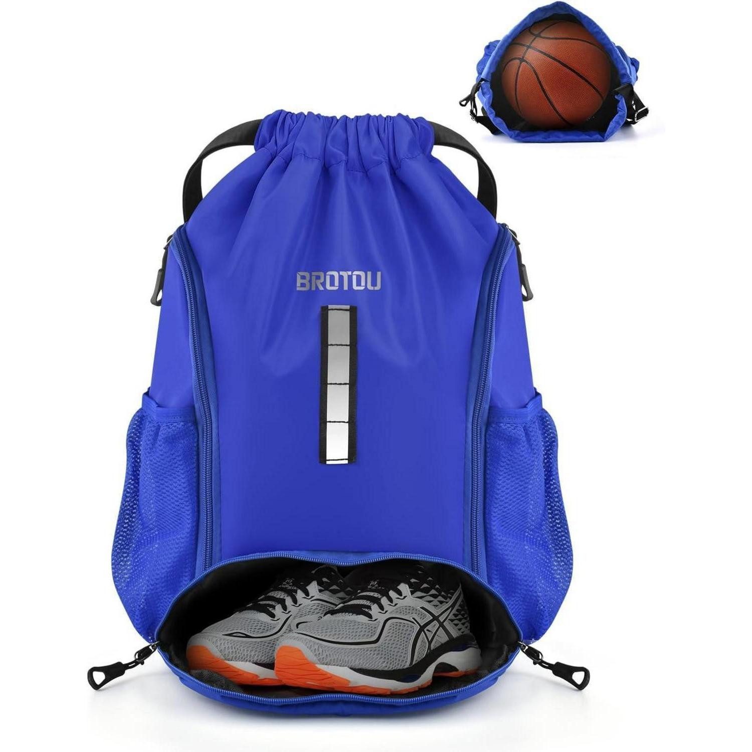 LuxusKollektion Turnbeutel Turnbeutel Fußballtasche Rucksack Kordelzug Sporttasche mit Schuhfach