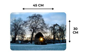 Platzset, Sonne - Winter - Nijmegen, MuchoWow, (6-St), Platzset, Platzdecken, Platzmatte, Tischmatten, Schmutzabweisend