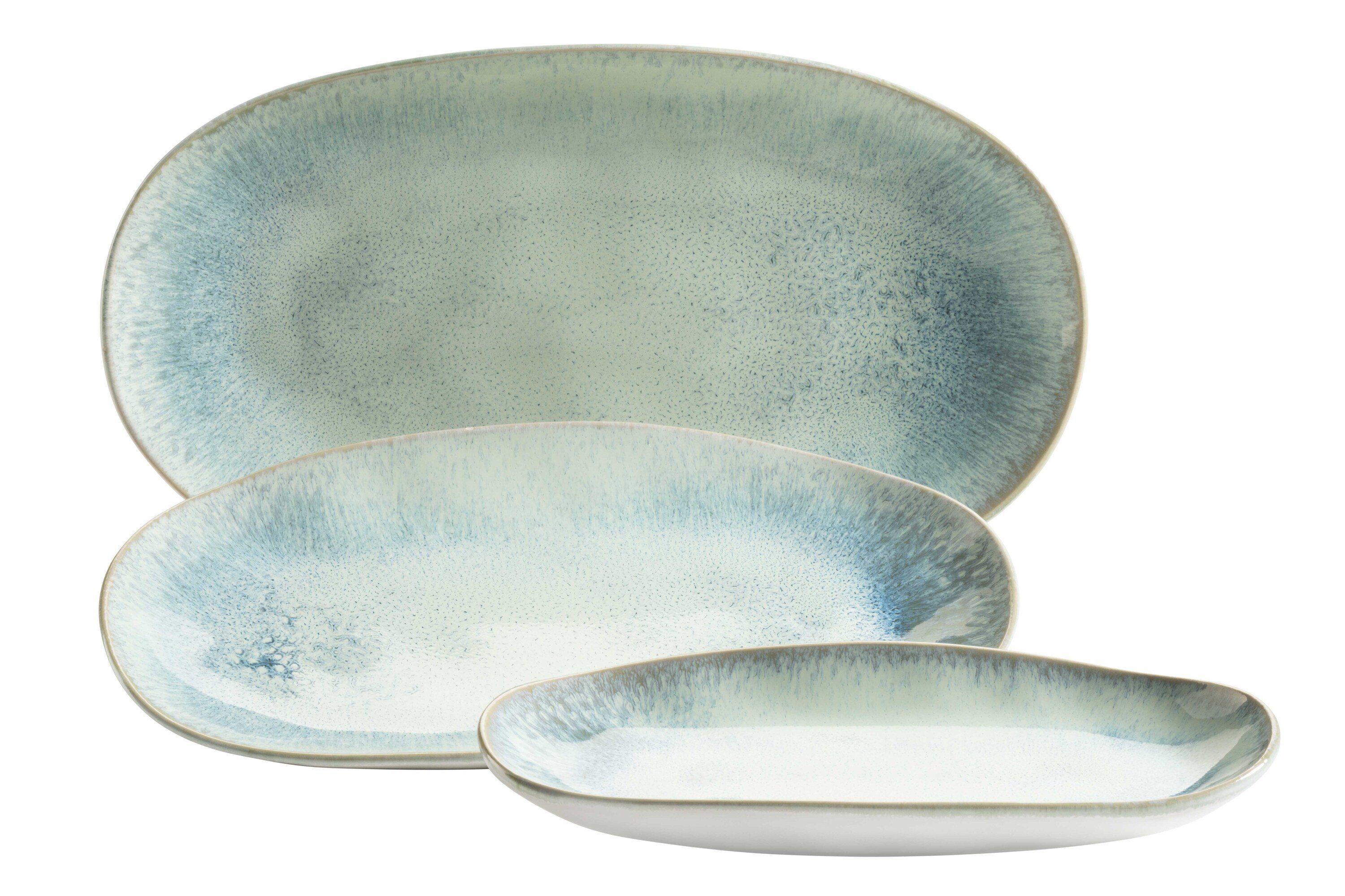 MÄSER Servierplatte Frozen, Steinzeug, (3-tlg)