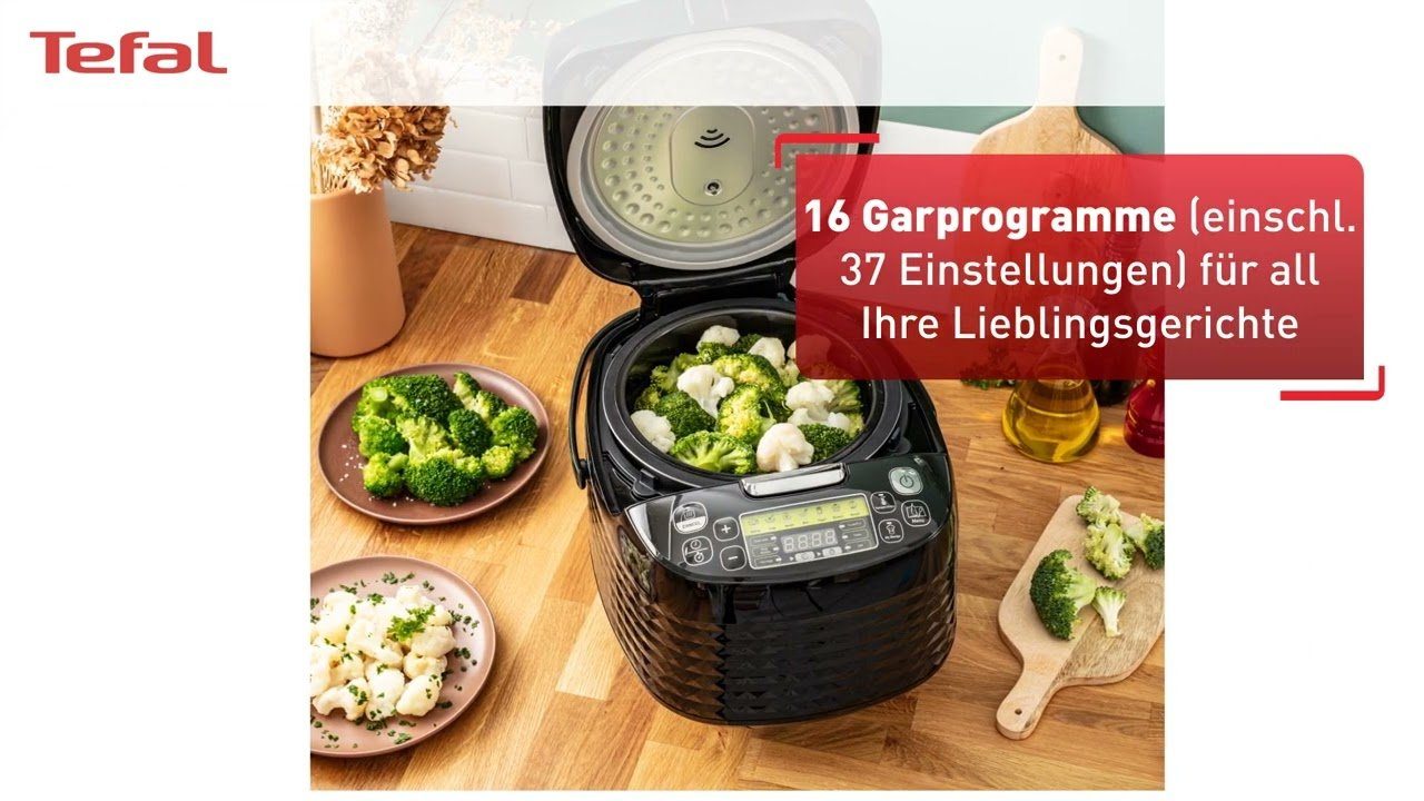 Tefal Küchenmaschine, 820,00 W, Tefal RK745800 SpheriCook Multicooker 16in1 bietet Inhalt von 5 l
