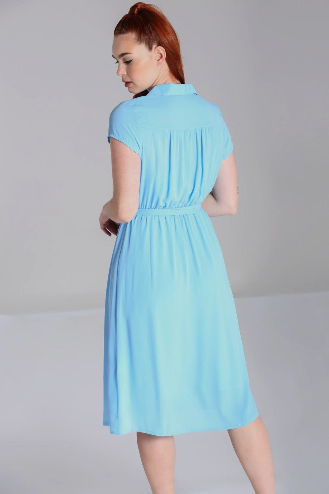 Hell Bunny A-Linien-Kleid Pearl Blusenkleid Retro Vintage Chiffon 50er 40er