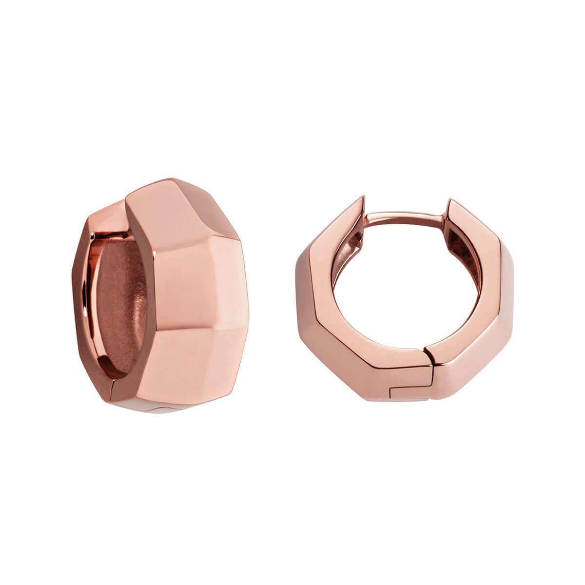 Paar Creolen Creolen gold / silber breit Pure Volume