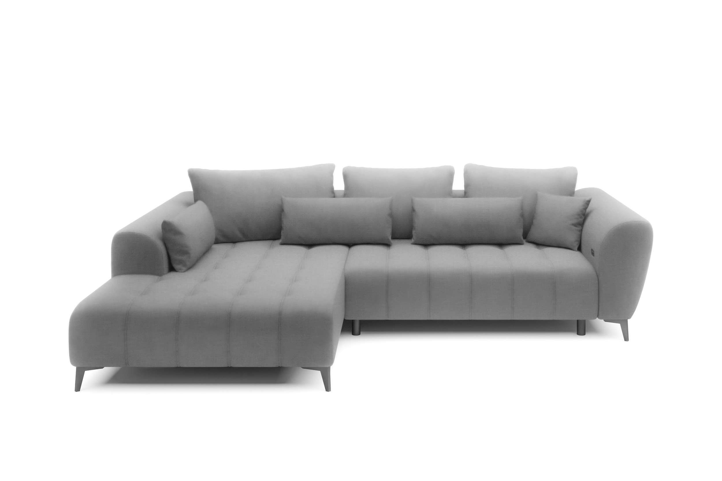 Stylefy Ecksofa Jordan, L-Form, Eckcouch, Bettfunktion, rechts bestellbar, links wahlweise mane inklusive Sitztiefenverstellung oder mit