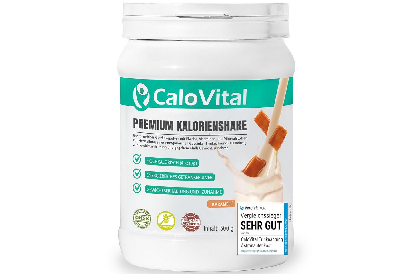 CaloVital Zunehmen hochkalorische Trinknahrung Gewichtszunahme CaloVital 500g Pulver, 1 St.