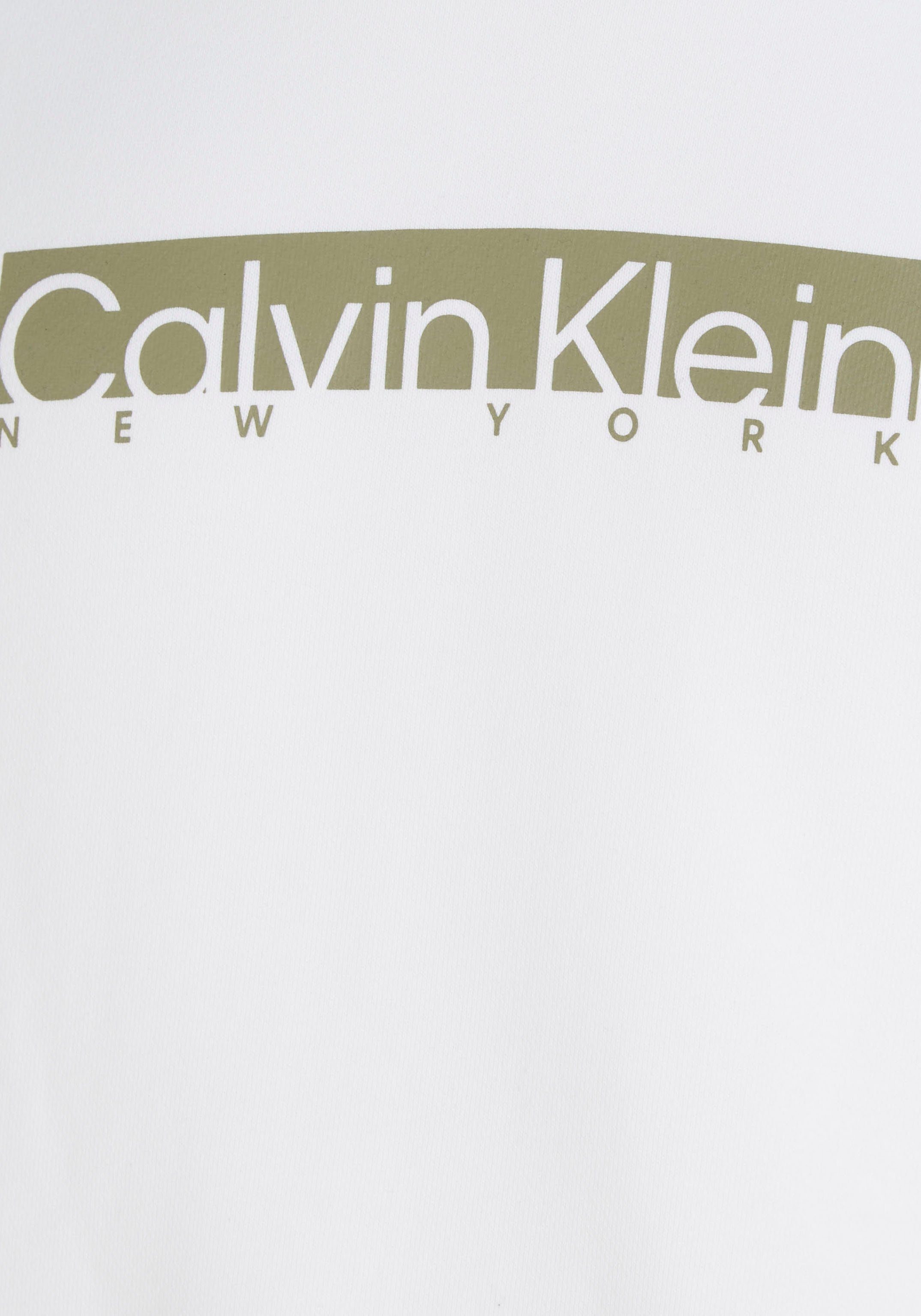 CK Print mit Klein Kapuzensweatshirt Calvin New York weiß