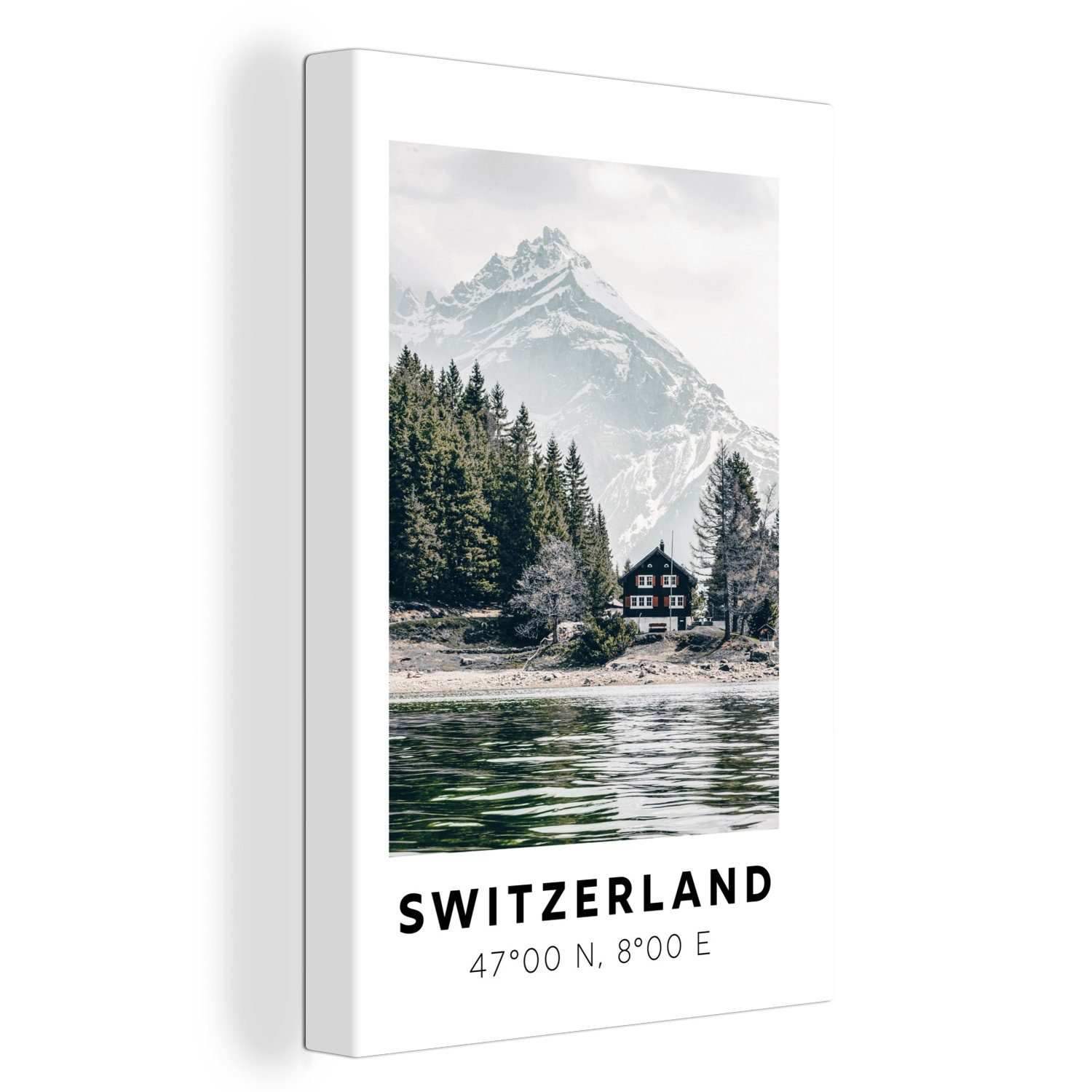 OneMillionCanvasses® Leinwandbild Schweiz - Haus - günstig online kaufen